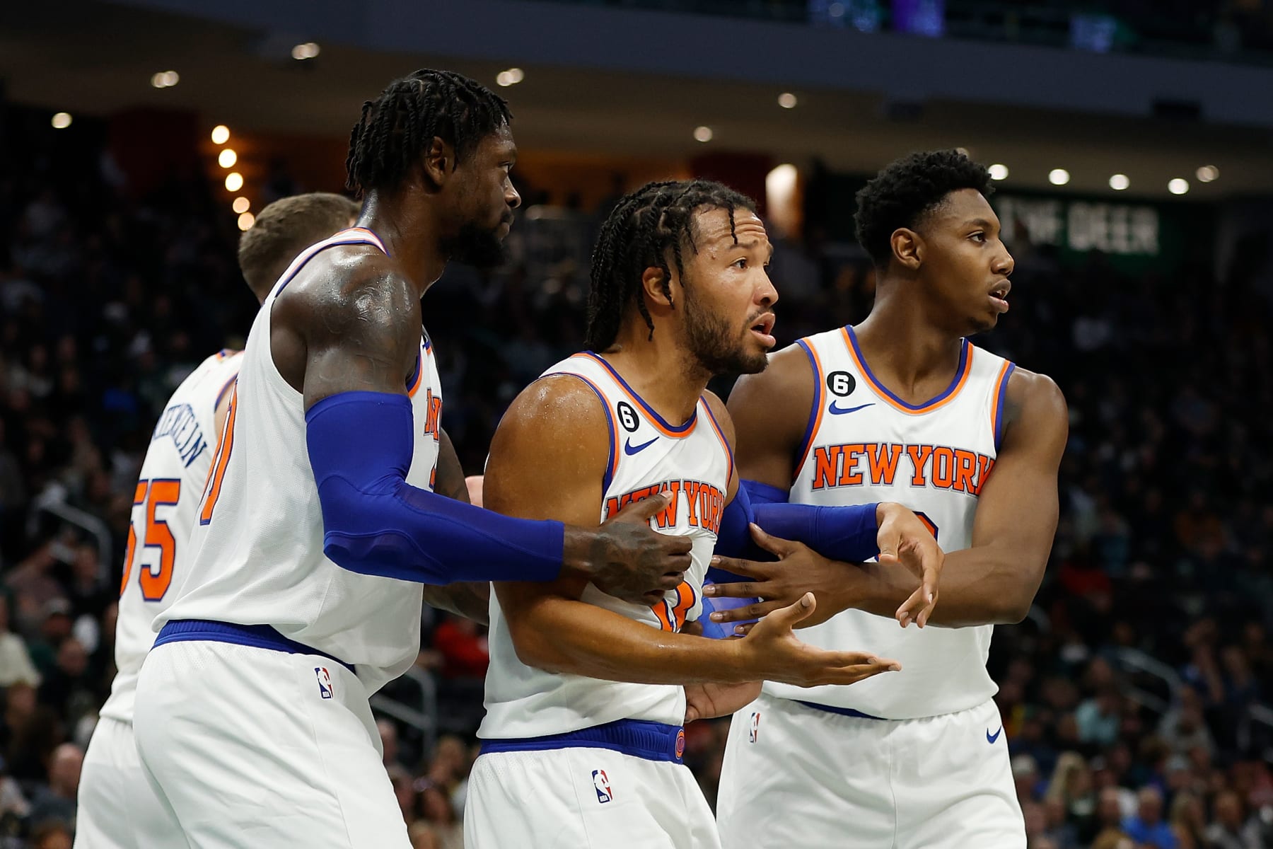 Julius Randall, Jalen Brunson and RJ Barrett Julius Randall, Jalen Brunson and RJ Barrett