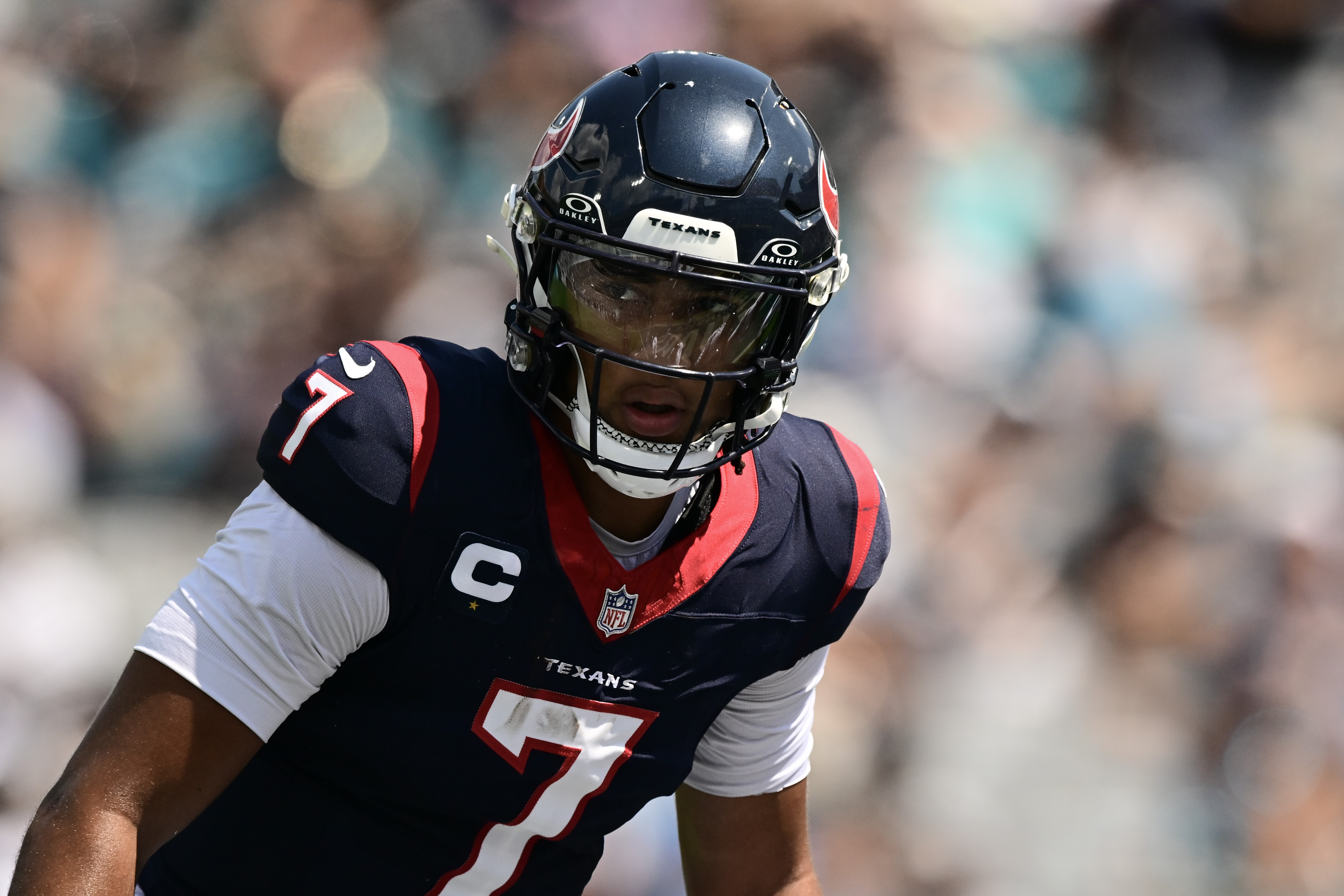 Houston Texans quarterback Deshaun Watson (4) greets wide receiver Kenny  Stills (12) before an NFL football game against the Tennessee Titans  Sunday, Oct. 18, 2020, in Nashville, Tenn. (AP Photo/Mark Zaleski Stock  Photo - Alamy