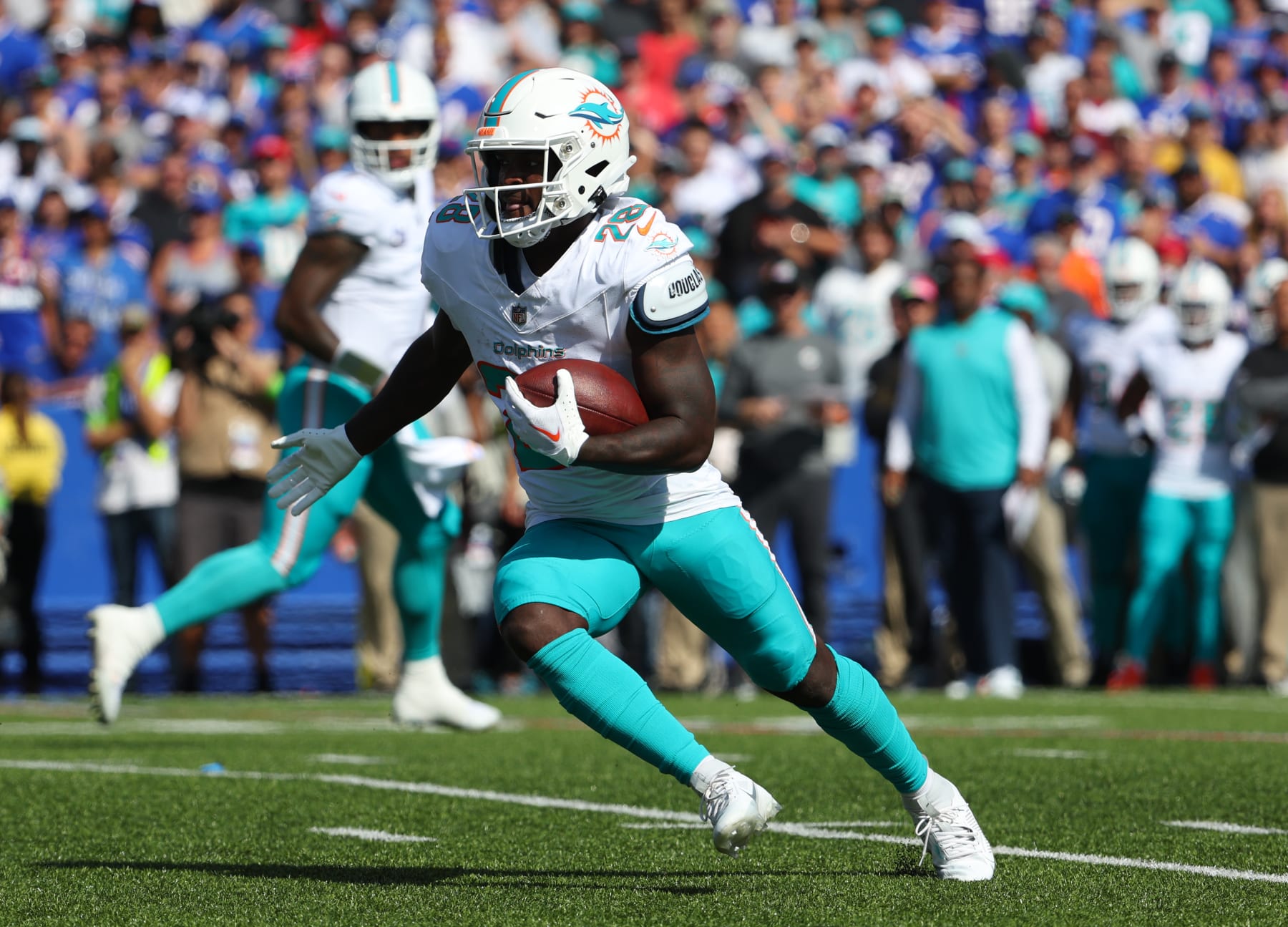 Javonte Williams Fantasy Week 3: Projections vs. Dolphins, Points and  Stats, Start or Sit - Bleacher Nation