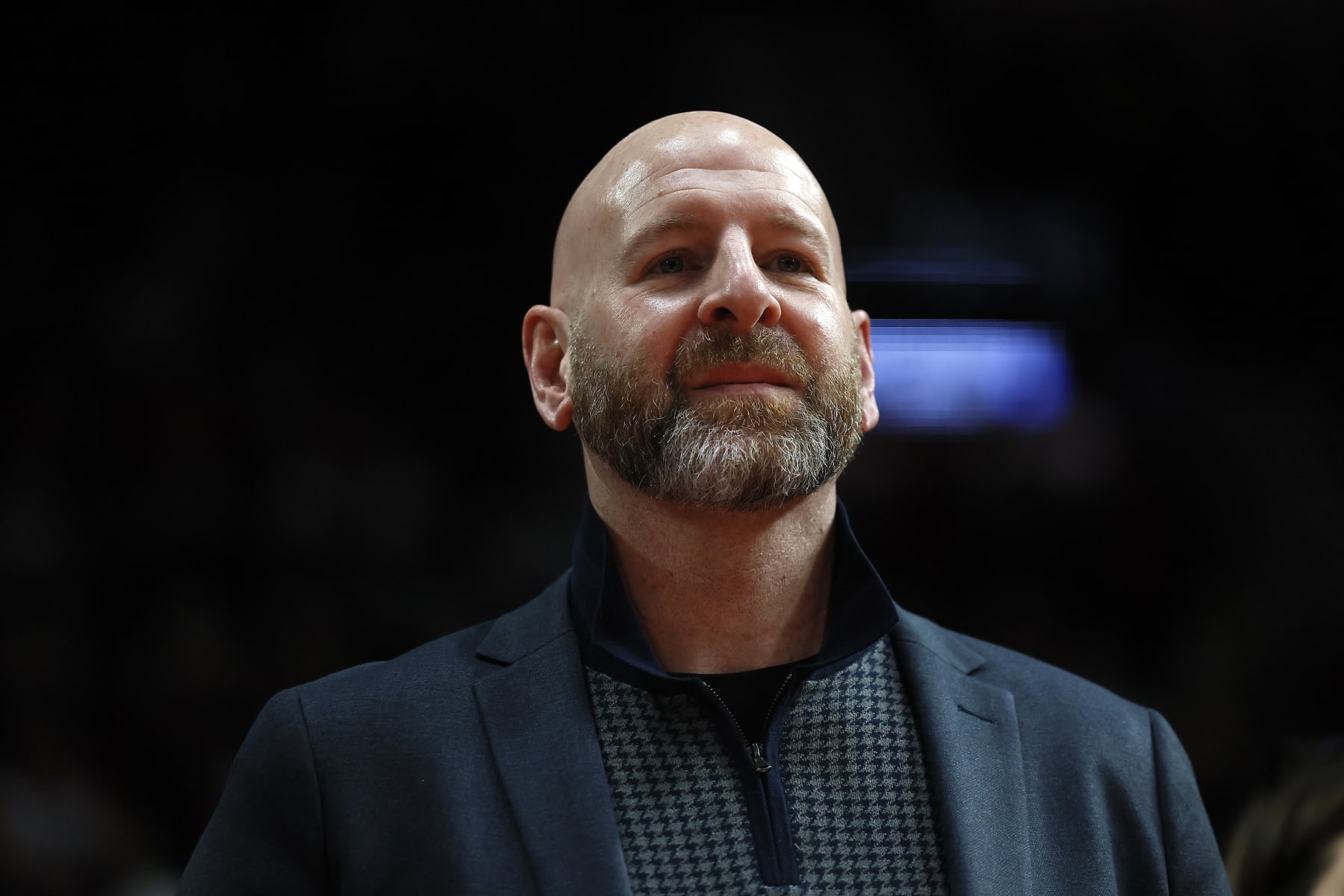 PORTLAND, OREGON - JANUARY 30: Portland Trail Blazers general manager Joe Cronin looks on before the game against the Atlanta Hawks at Moda Center on January 30, 2023 in Portland, Oregon. NOTE TO USER: User expressly acknowledges and agrees that, by downloading and or using this photograph, User is consenting to the terms and conditions of the Getty Images License Agreement.  (Photo by Soobum Im/Getty Images)