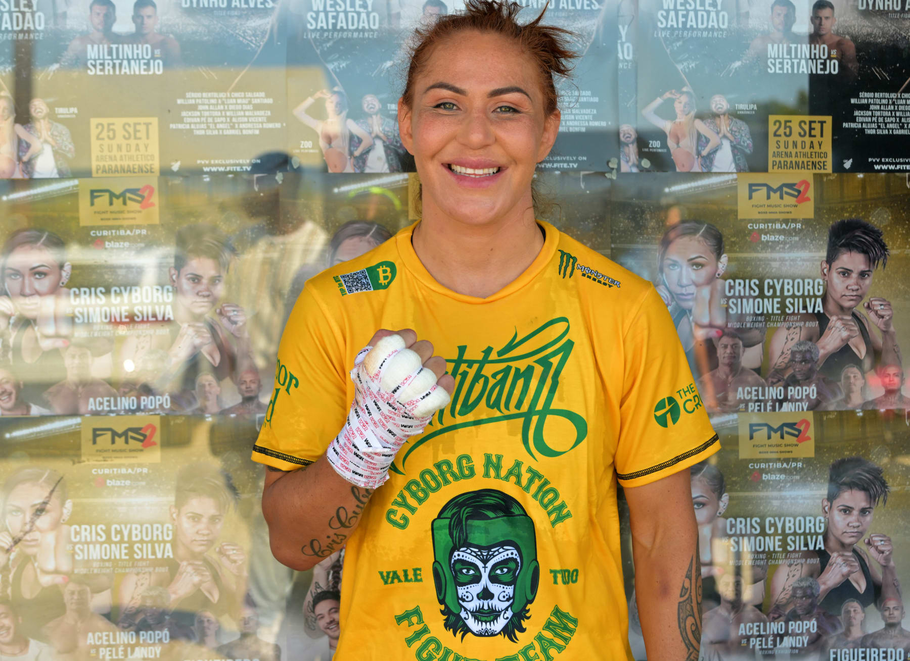HUNTINGTON BEACH, CA - SEPTEMBER 06: Cris Cyborg, Bellator Featherweight World Champion, stands outside after a workout at the Cyborg Private Facility on September 6, 2022 in Huntington Beach, California. Cyborg will make her pro boxing debut against Simone Silva on Sept. 25, 2022 in Curitiba, Brazil. (Photo by Jayne Kamin-Oncea/Getty Images)
