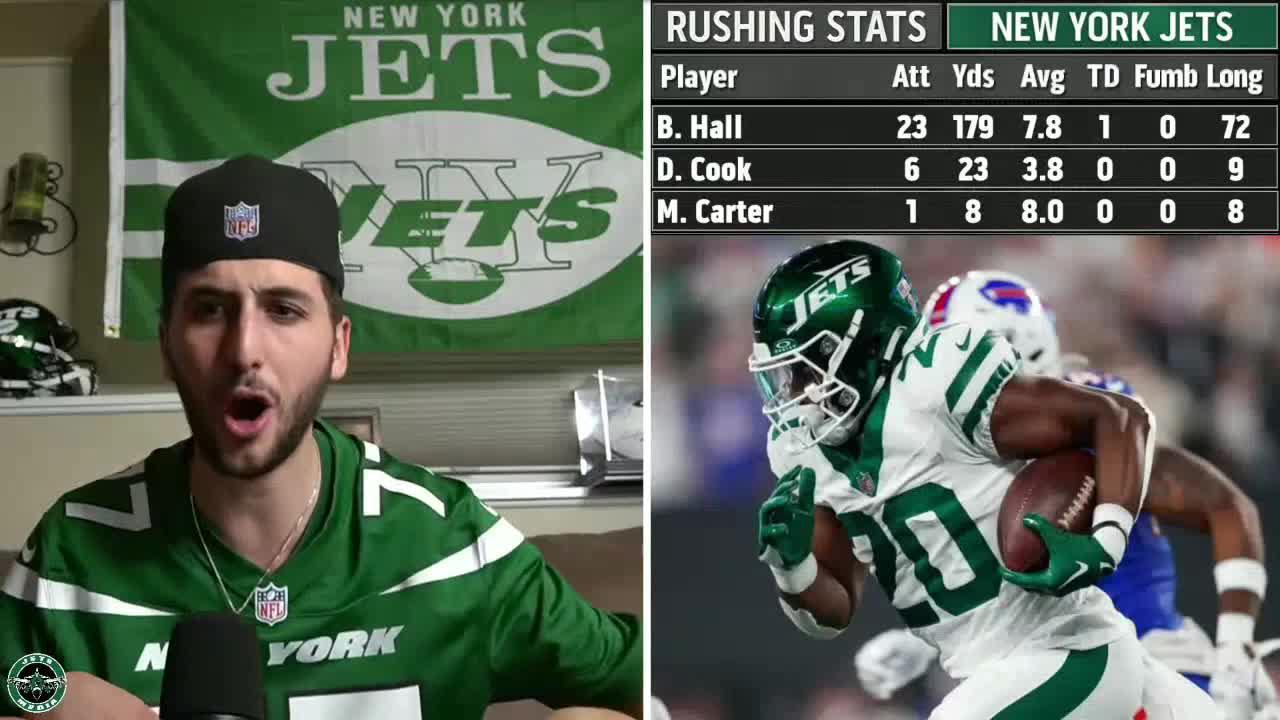 New York Jets running back Breece Hall's best plays from 147-yard game vs.  Buffalo Bills