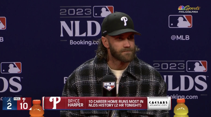 B/R Walk-Off on X: Bryce Harper pulled up to Game 1 in the Mike