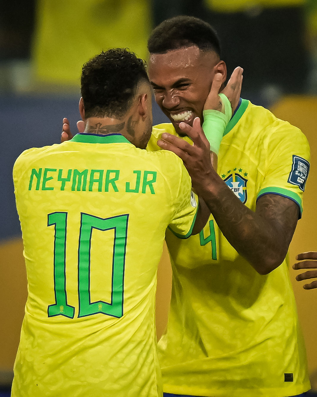 Neymar wearing Brazil blue shirt  Neymar Jr - Brazil and Al Hilal