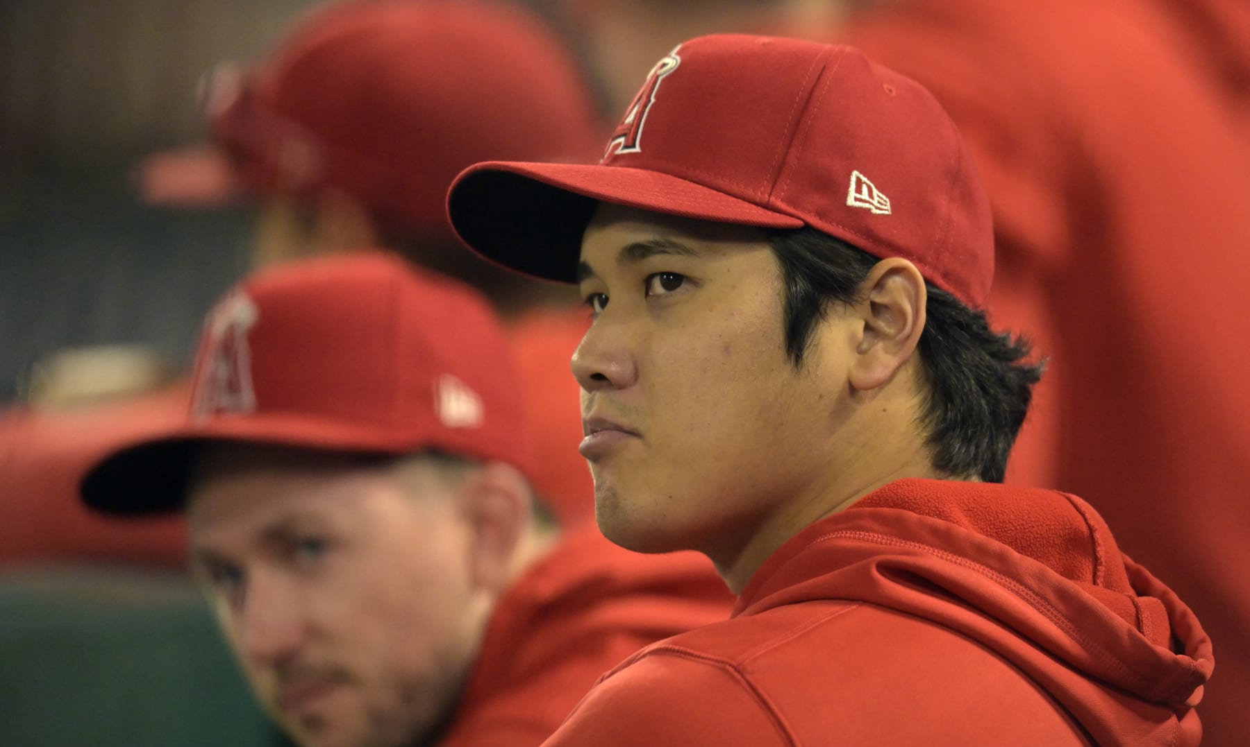 ANAHEIM, CALIFORNIA - SEPTEMBER 16: Shohei Ohtani of the Los Angeles Angels during a game against the Detroit Tigers at Angel Stadium of Anaheim on September 16, 2023 in Anaheim, California. (Photo by John McCoy/Getty Images)