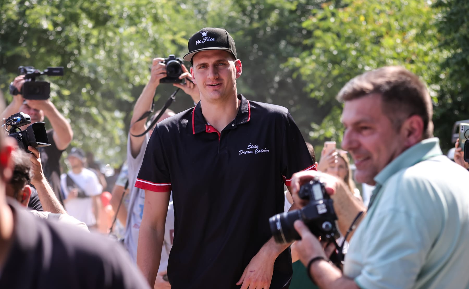 SOMBOR, SERBIA - JUNE 18: Nikola Jokic of Denver Nuggets player arrives at the hippodrome June 18, 2023 in Sombor, Serbia. (Photo by Srdjan Stevanovic/Getty Images)