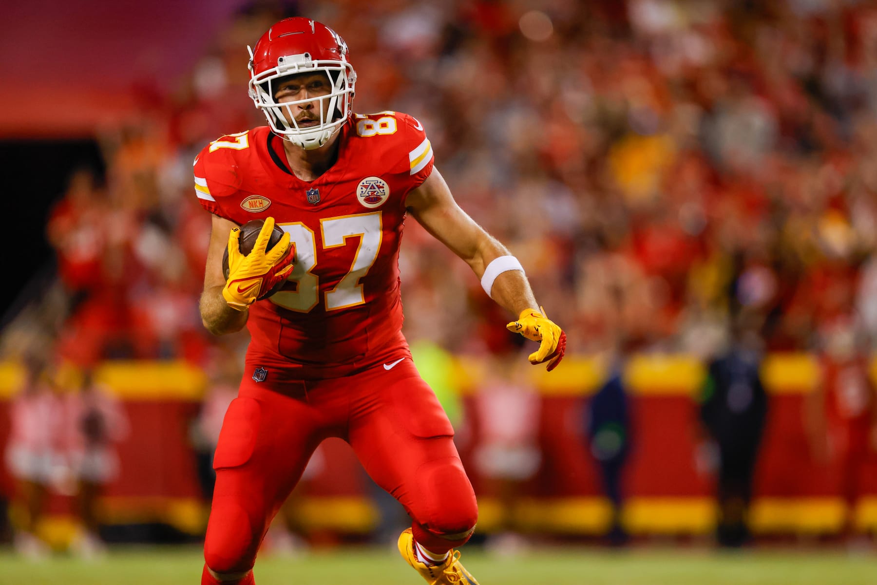 Why are the Kansas City Chiefs wearing 'NKH' patches on their NFL jerseys?