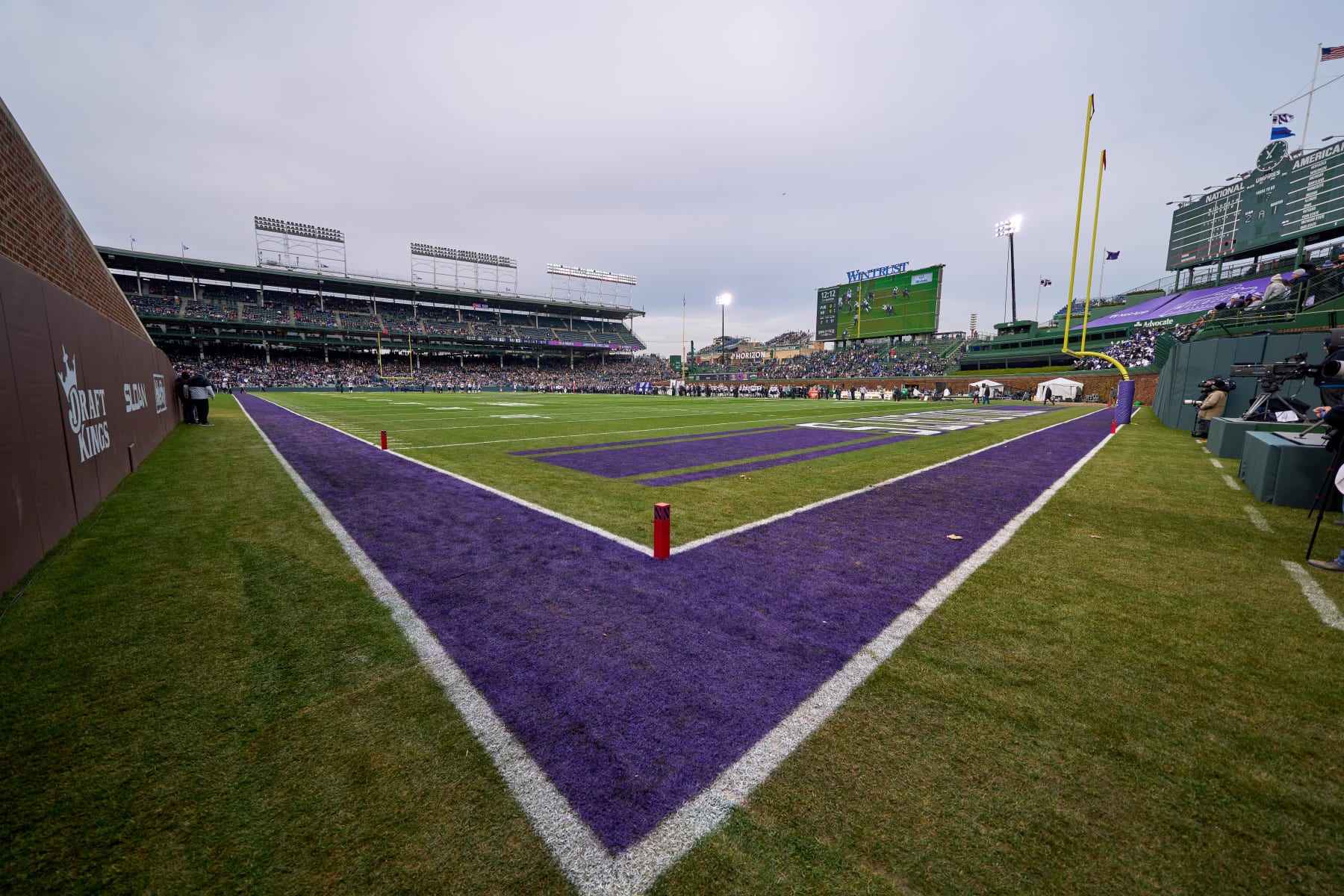 CHICAGO, IL - NOVEMBER 20: A general view of Wrigley Field is seen during a game between the Northwestern Wildcats and the Purdue Boilermakers on November 20, 2021 at Wrigley Field in Chicago, IL. (Photo by Robin Alam/Icon Sportswire via Getty Images)