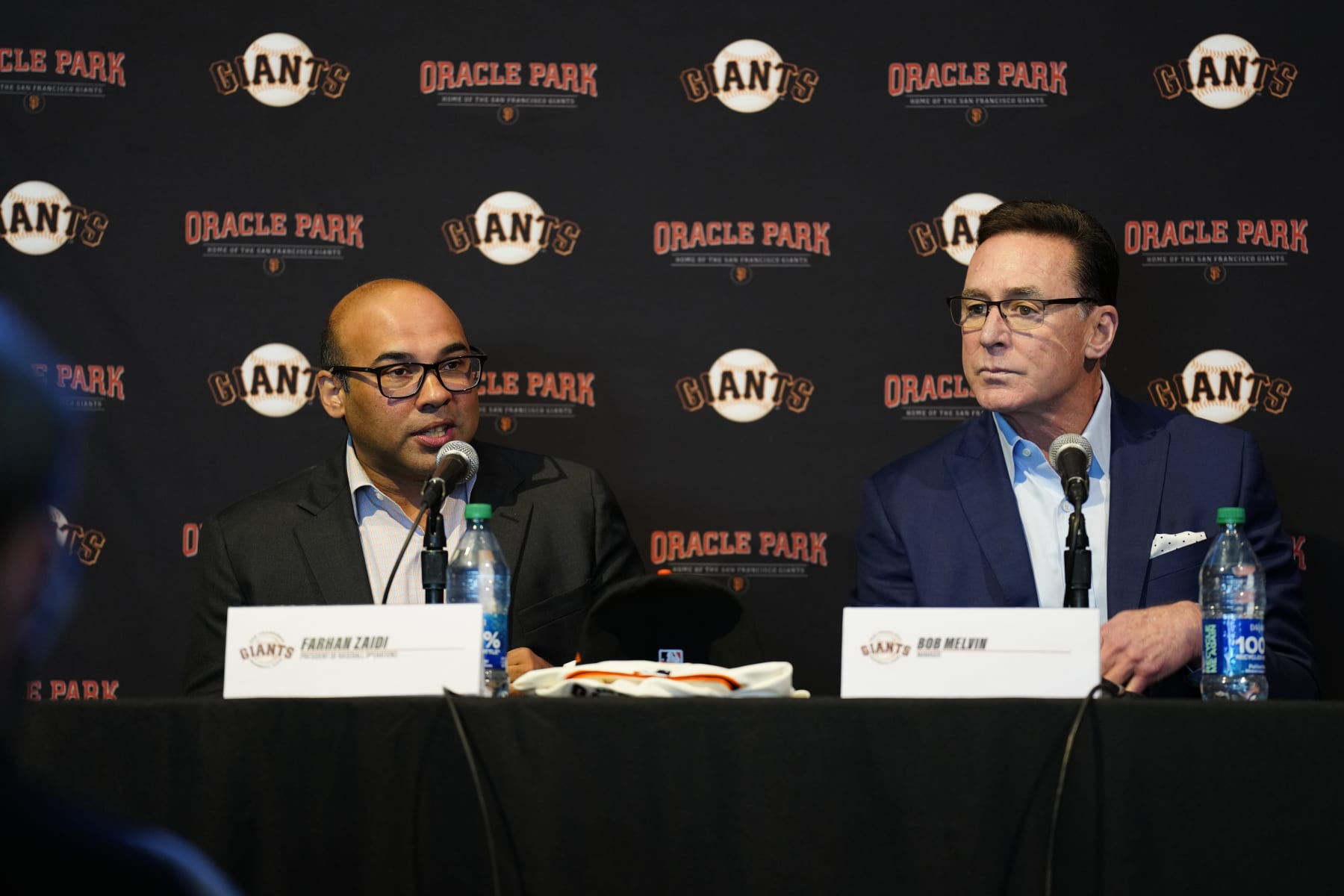 Farhan Zaidi (L) And Bob Melvin (R)