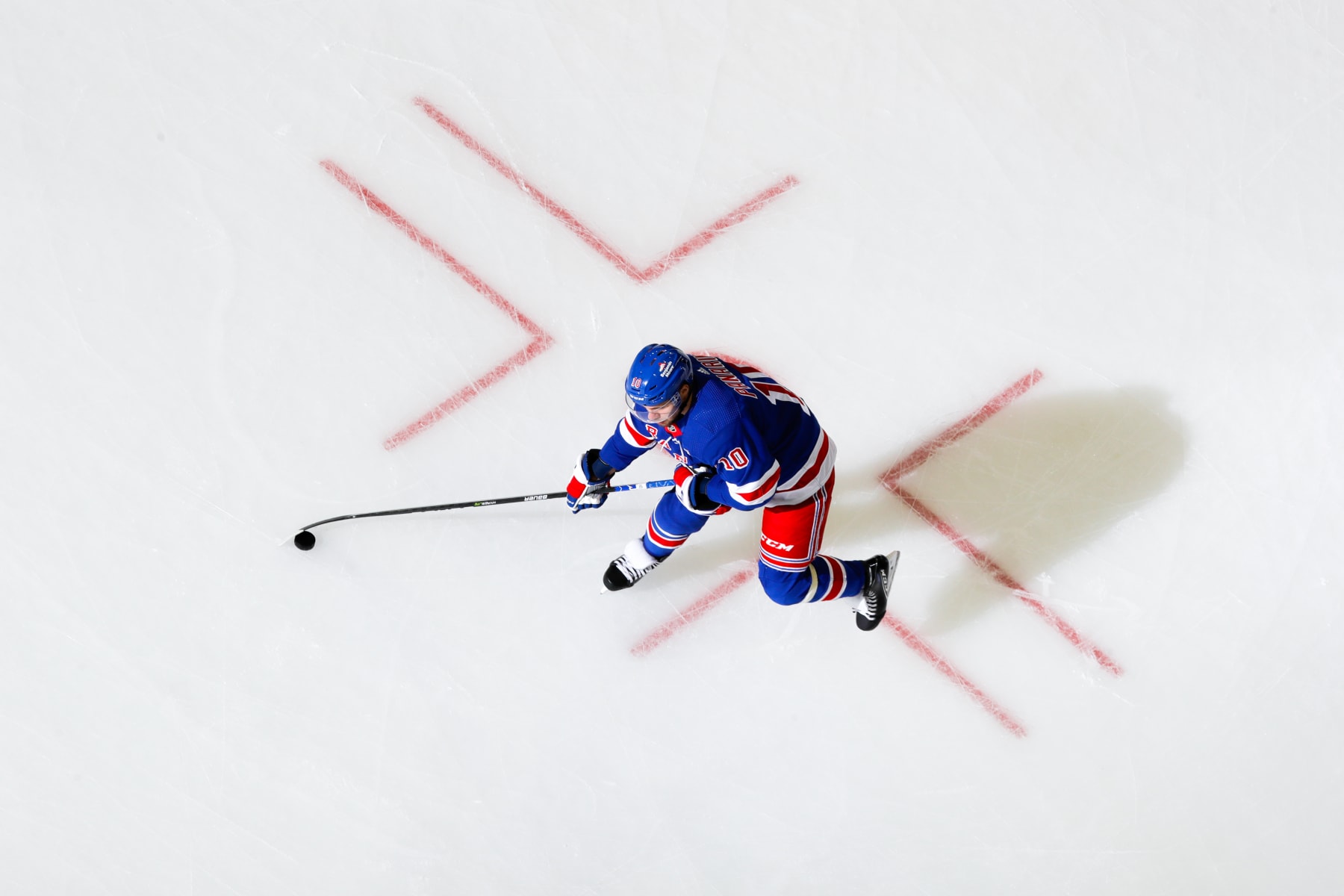 NEW YORK, NEW YORK - NOVEMBER 02: Artemi Panarin #10 of the New York Rangers skates during warmups prior to the game against the Carolina Hurricanes at Madison Square Garden on November 2, 2023 in New York City. (Photo by Jared Silber/NHLI via Getty Images)