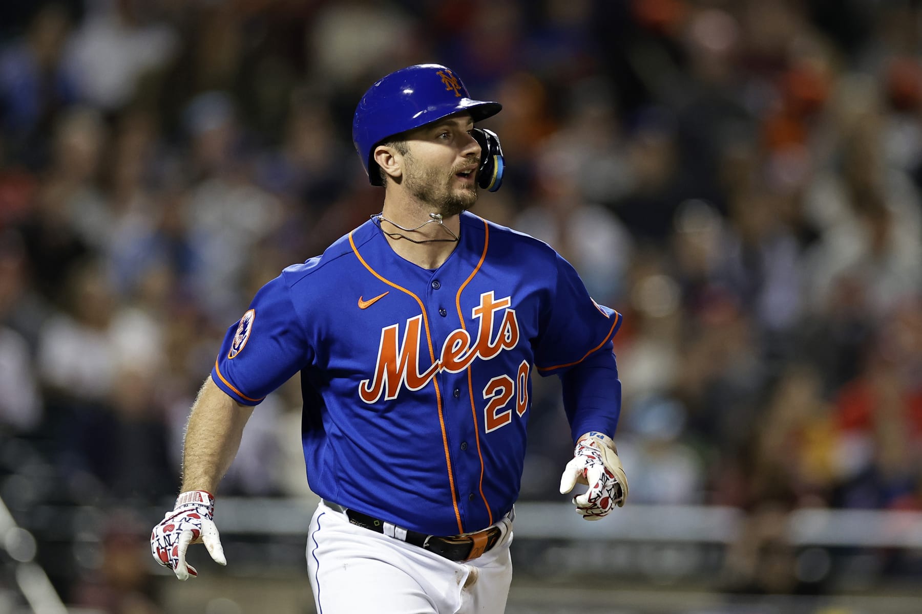 NEW YORK, NY - SEPTEMBER 30: Pete Alonso #20 of the New York Mets in action against the Philadelphia Phillies during the first inning of the second game of a doubleheader at Citi Field on September 30, 2023 in New York City. (Photo by Adam Hunger/Getty Images)