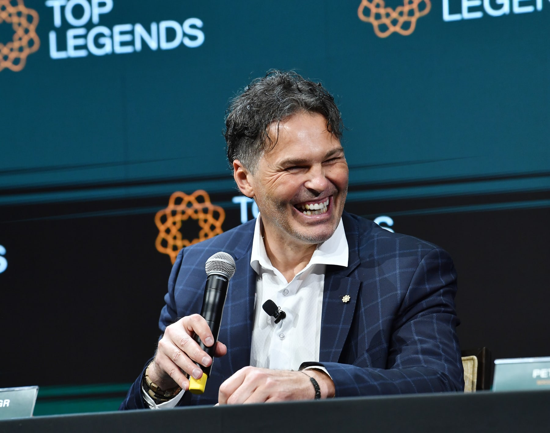 LAS VEGAS, NEVADA - JUNE 28: Jaromir Jagr speaks at a press conference for TOP LEGENDS at Circa Resort & Casino on June 28, 2023 in Las Vegas, Nevada. (Photo by Denise Truscello/Getty Images for TOP LEGENDS)