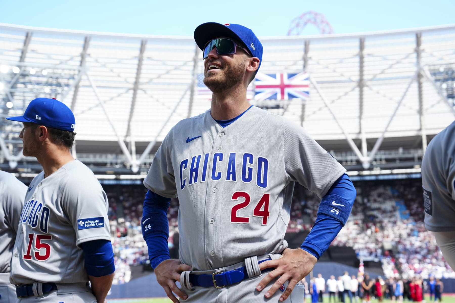 LONDON, ENGLAND - JUNE 25: Cody Bellinger #24 of the Chicago Cubs during the 2023 London Series game between the Chicago Cubs and the St. Louis Cardinals at London Stadium on Sunday, June 25, 2023 in London, England. (Photo by Mary DeCicco/MLB Photos via Getty Images)