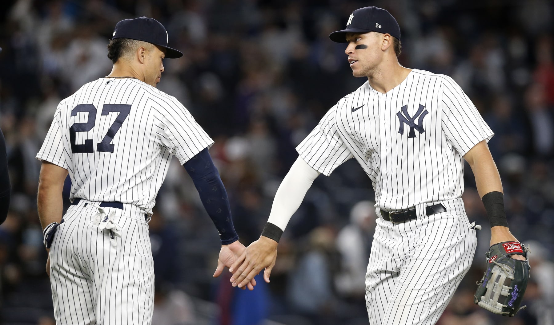 Giancarlo Stanton (L) and Aaron Judge (R)