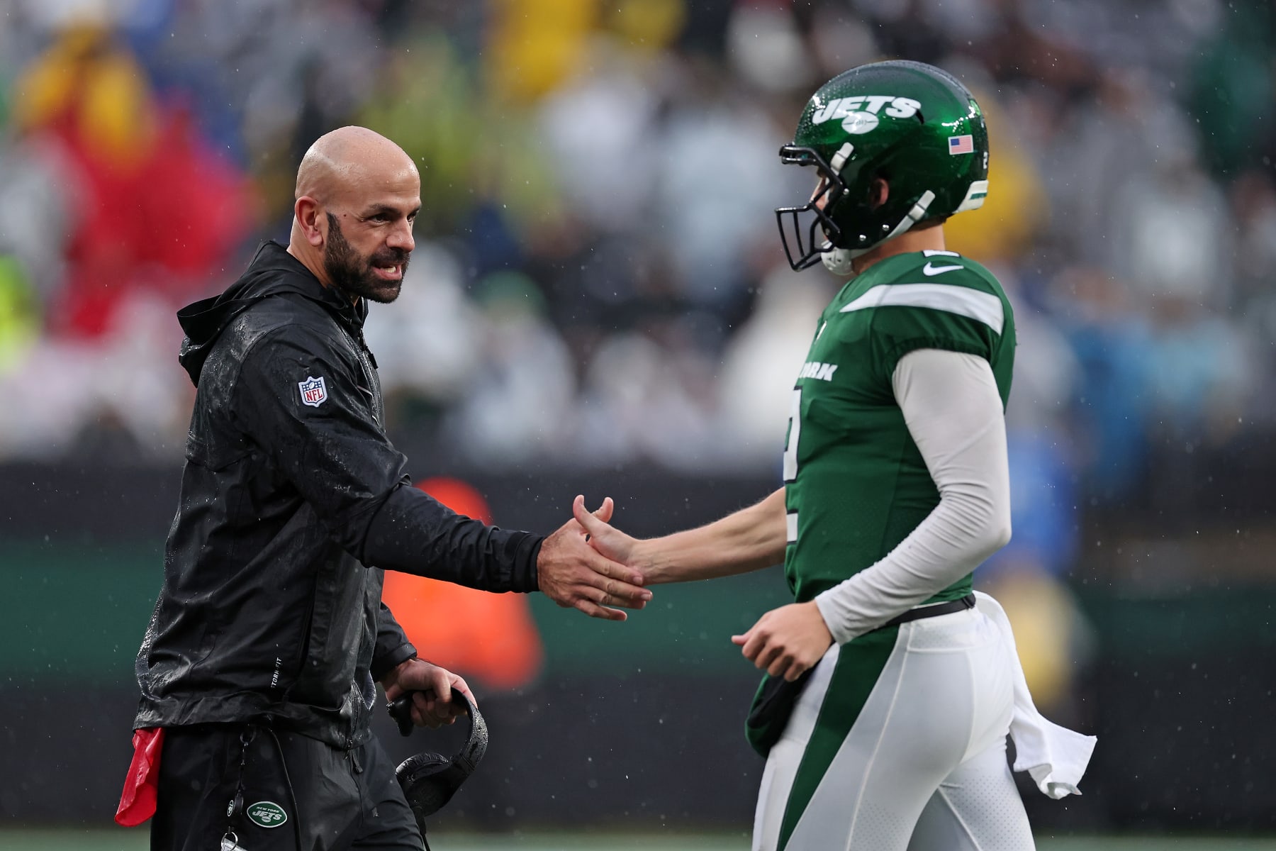 Jets head coach Robert Saleh and QB Zach Wilson