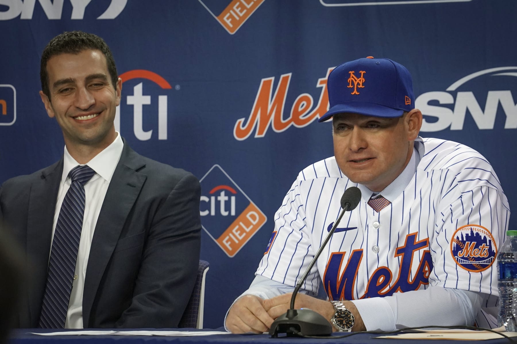 David Stearns (L) and Carlos Mendoza (R)