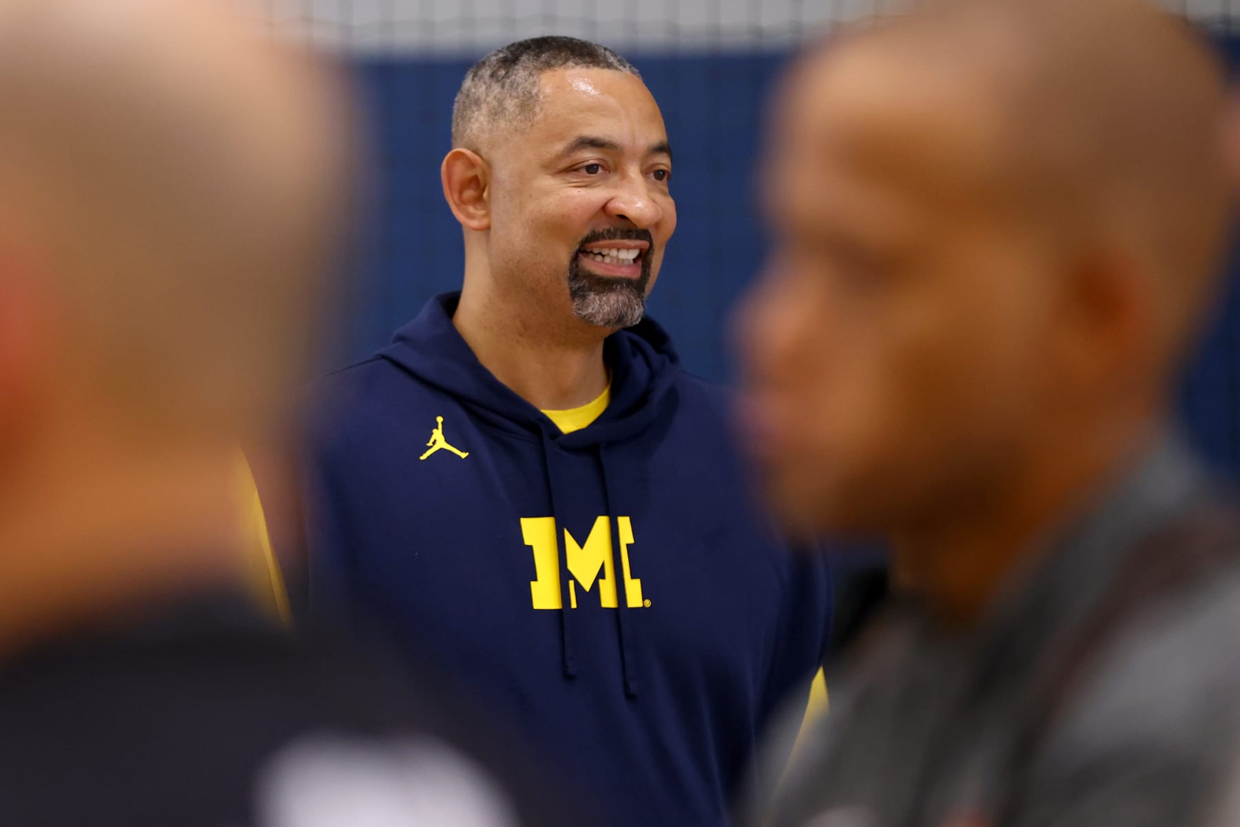 MEMPHIS, TENNESSEE - JULY 24: Juwan Howard of the Michigan Wolverines recruits during the NCAA College Basketball Academy held at the Memphis Sports & Events Center on July 24, 2023 in Memphis, Tennessee. (Photo by Jamie Schwaberow/NCAA Photos via Getty Images)