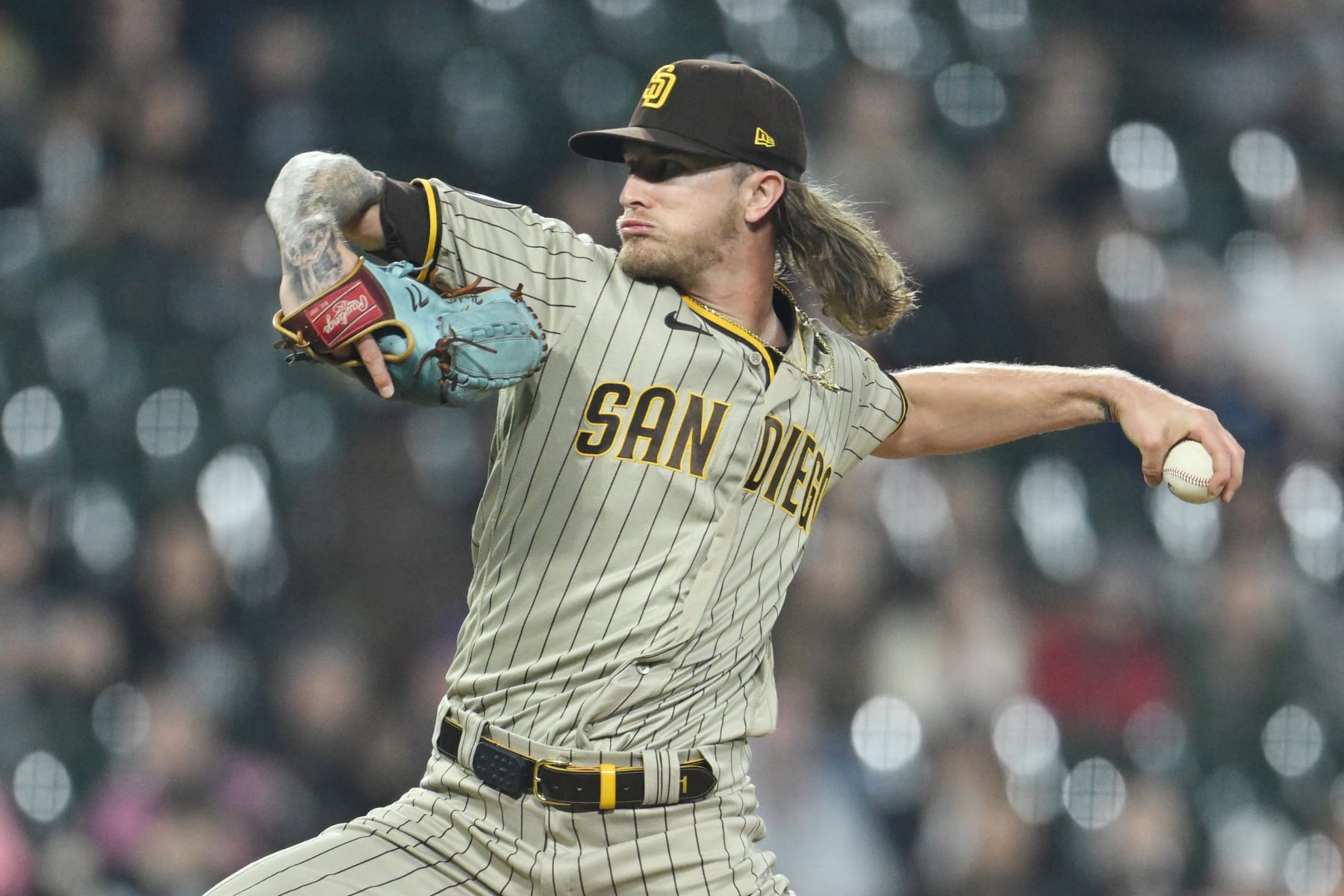 CHICAGO, ILLINOIS - SEPTEMBER 29: Josh Hader #71 of the San Diego Padres pitches in the ninth inning against the Chicago White Sox at Guaranteed Rate Field on September 29, 2023 in Chicago, Illinois. (Photo by Quinn Harris/Getty Images)
