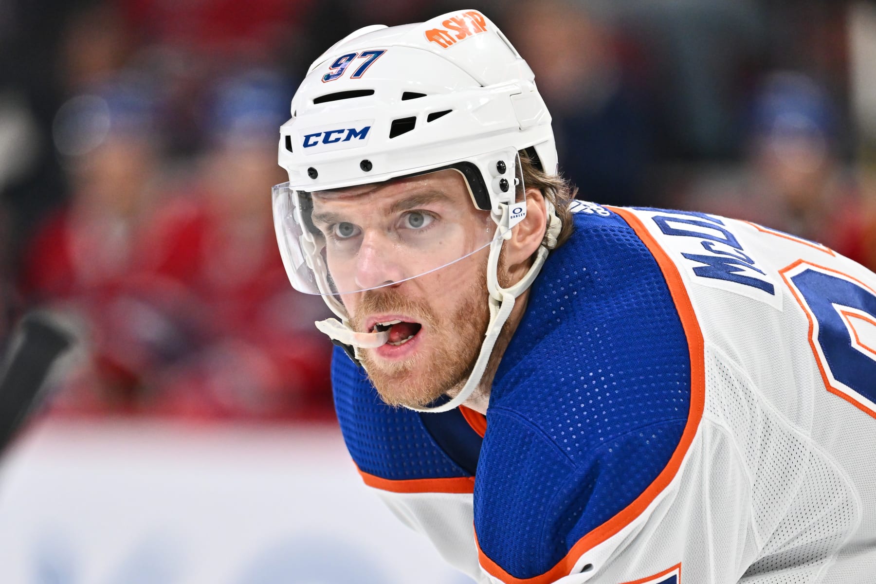 MONTREAL, CANADA - JANUARY 13: Connor McDavid #97 of the Edmonton Oilers skates during the first period against the Montreal Canadiens at the Bell Centre on January 13, 2024 in Montreal, Quebec, Canada. The Edmonton Oilers defeated the Montreal Canadiens 2-1 in overtime. (Photo by Minas Panagiotakis/Getty Images)