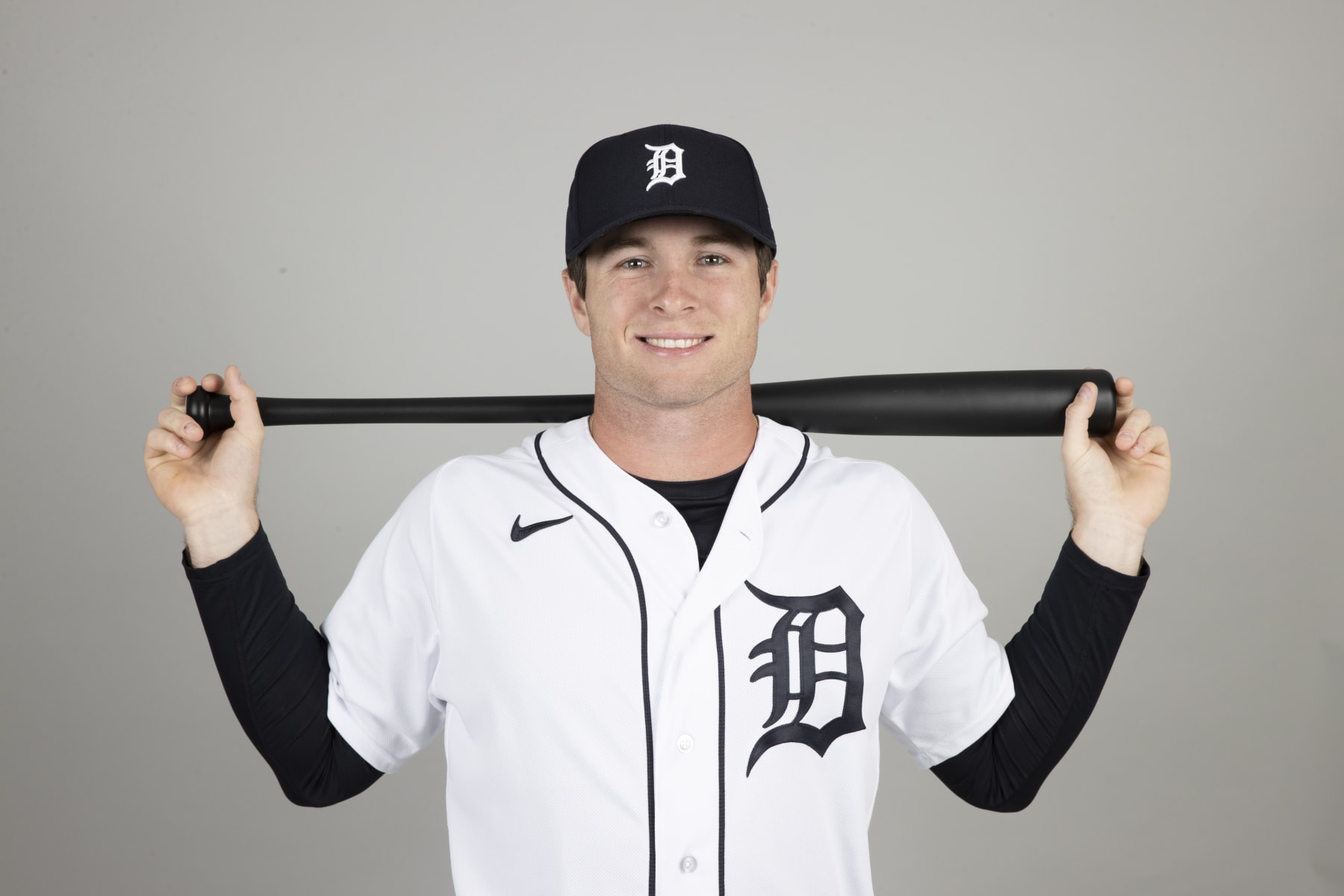 LAKELAND, FL - FEBRUARY 24: Colt Keith #81 of the Detroit Tigers poses for a photo during the Detroit Tigers Photo Day at Publix Field at Joker Marchant Stadium on Friday, February 24, 2023 in Lakeland, Florida. (Photo by Scott Audette/MLB Photos via Getty Images)