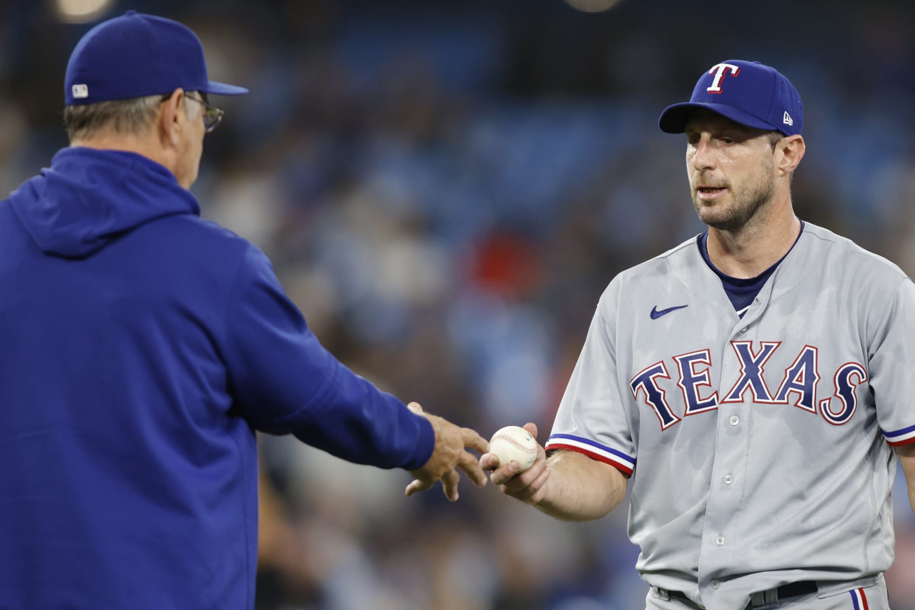 Bruce Bochy (L) and Max Scherzer (R)
