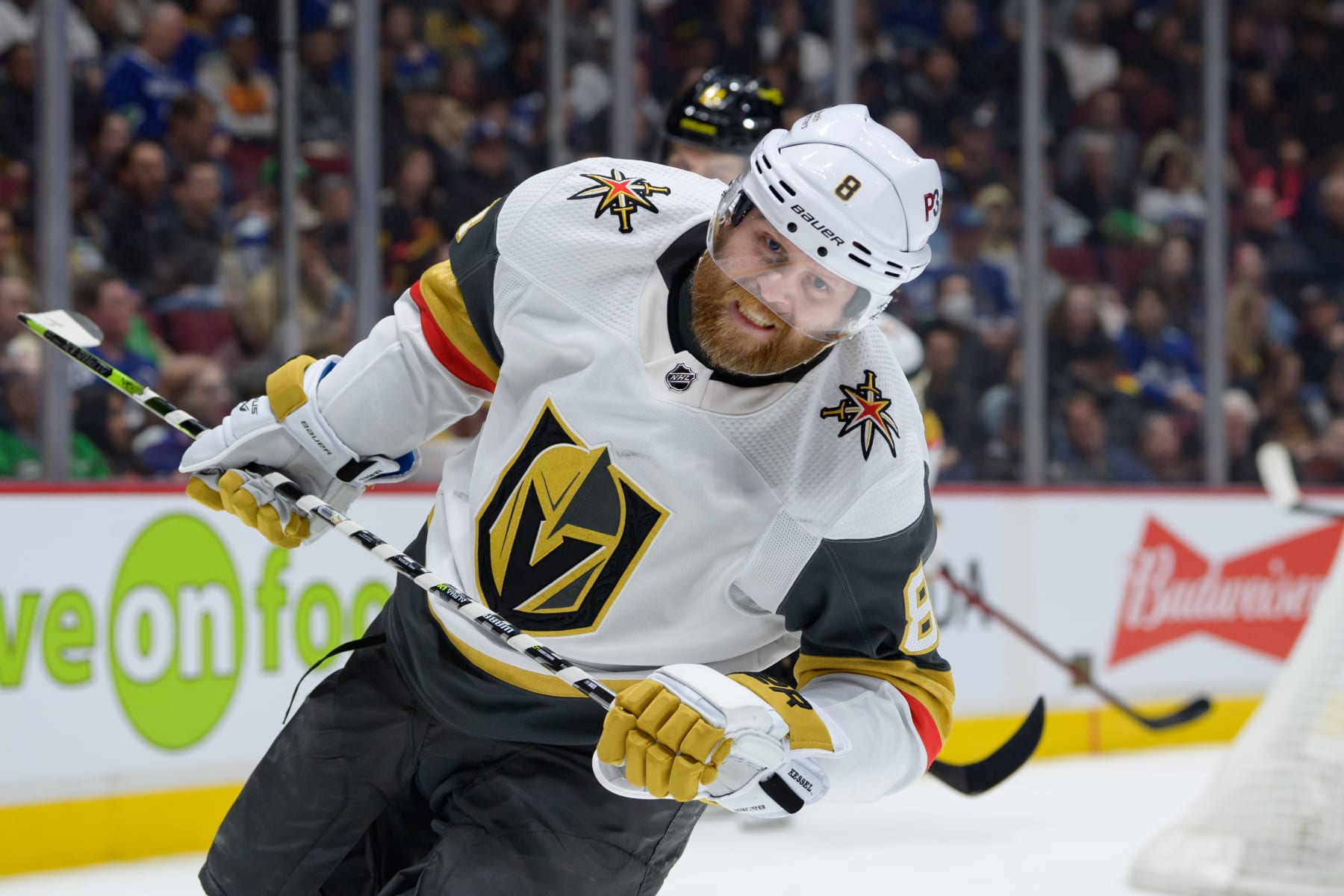 VANCOUVER, CANADA - MARCH 21: Phil Kessel #8 of the Vegas Golden Knights skates up ice during the second period of their NHL game against the Vancouver Canucks at Rogers Arena on March 21, 2023 in Vancouver, British Columbia, Canada. (Photo by Derek Cain/Getty Images)