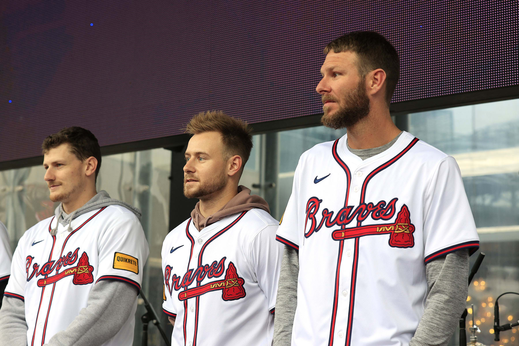 Sean Murphy (L), Jarred Kelenic (C) and Chris Sale (R)