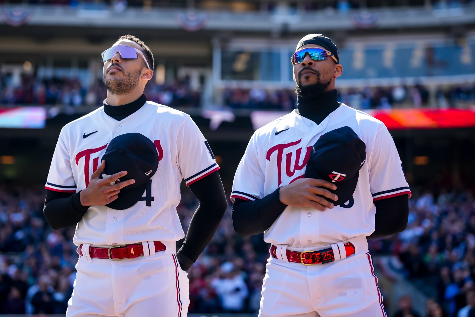 Carlos Correa (L) and Byron Buxton (R)