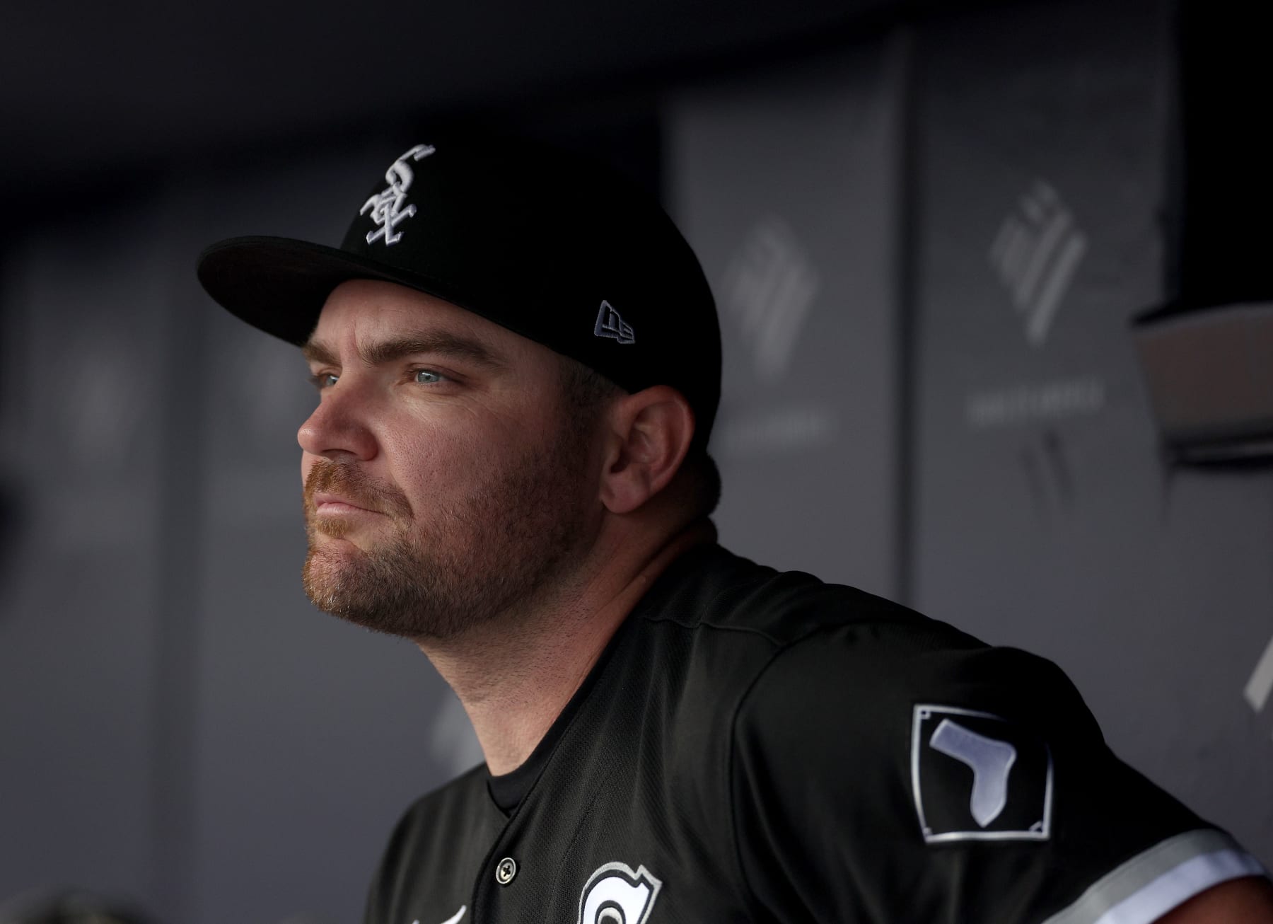 NEW YORK, NEW YORK - JUNE 08:  Liam Hendriks #31 of the Chicago White Sox looks on from the dugout before game one of a double header against the New York Yankees at Yankee Stadium on June 8, 2023 in Bronx borough of New York City. (Photo by Elsa/Getty Images)