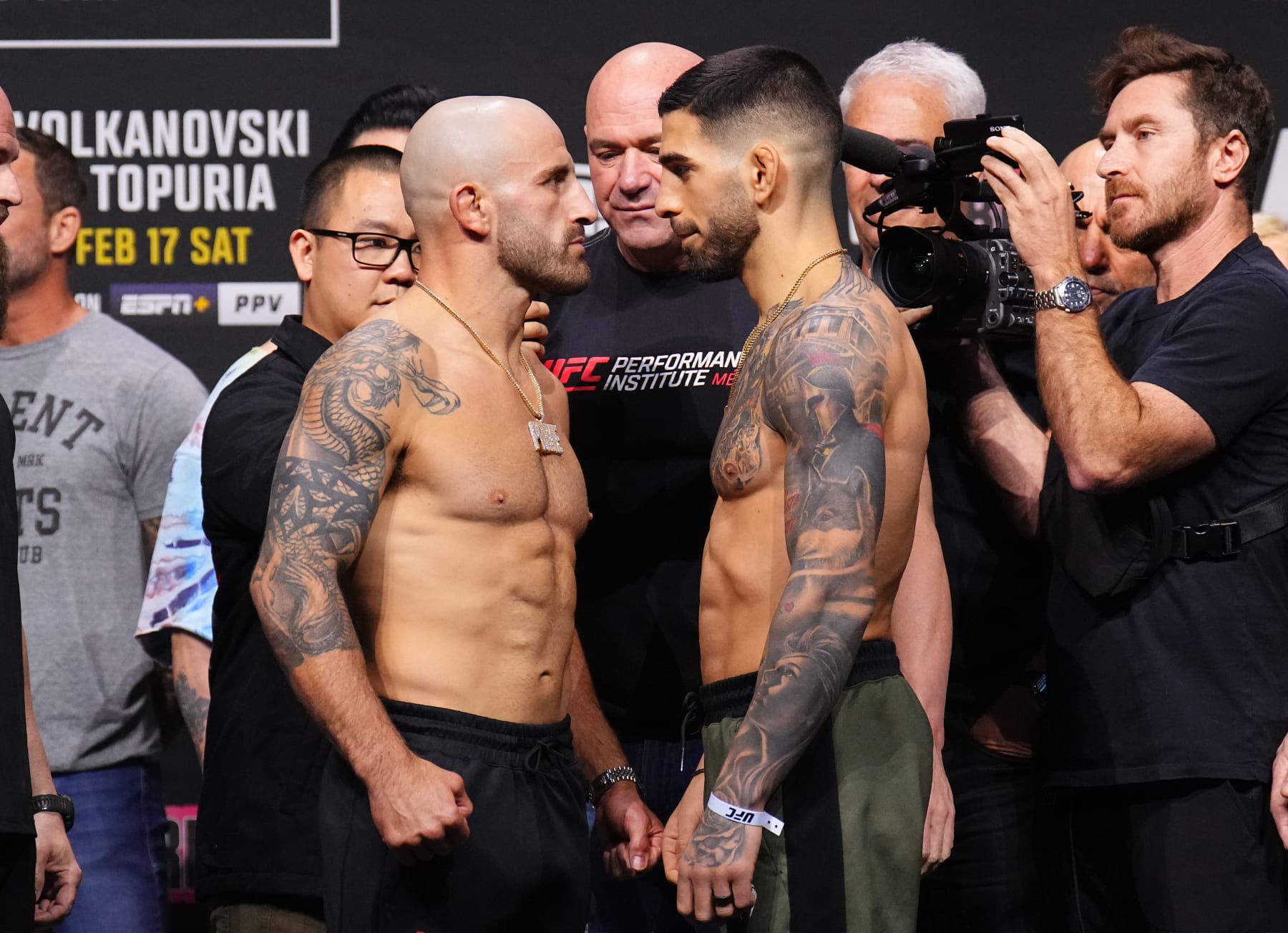 Alexander Volkanovski and Ilia Topuria