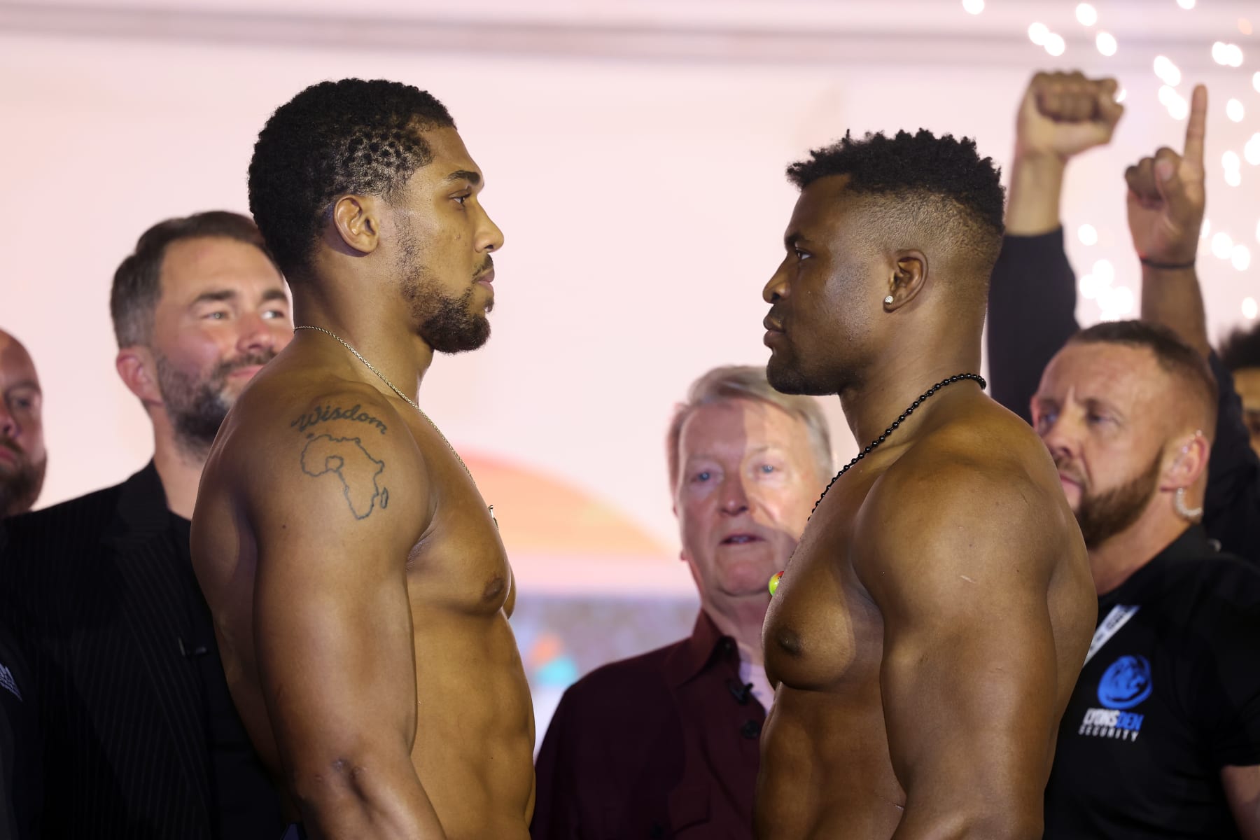 Anthony Joshua and Francis Ngannou