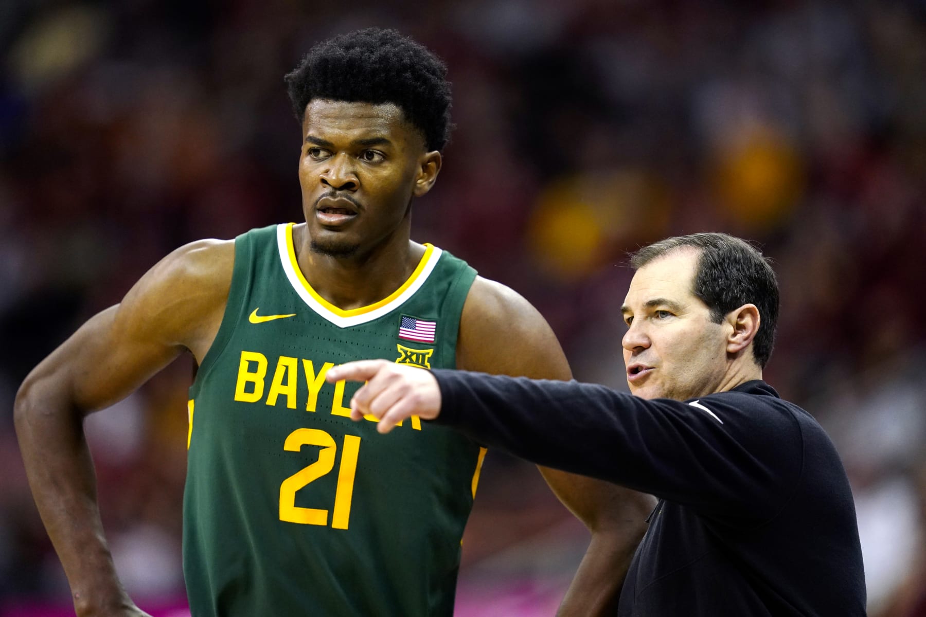 Baylor's Yves Missi and Scott Drew