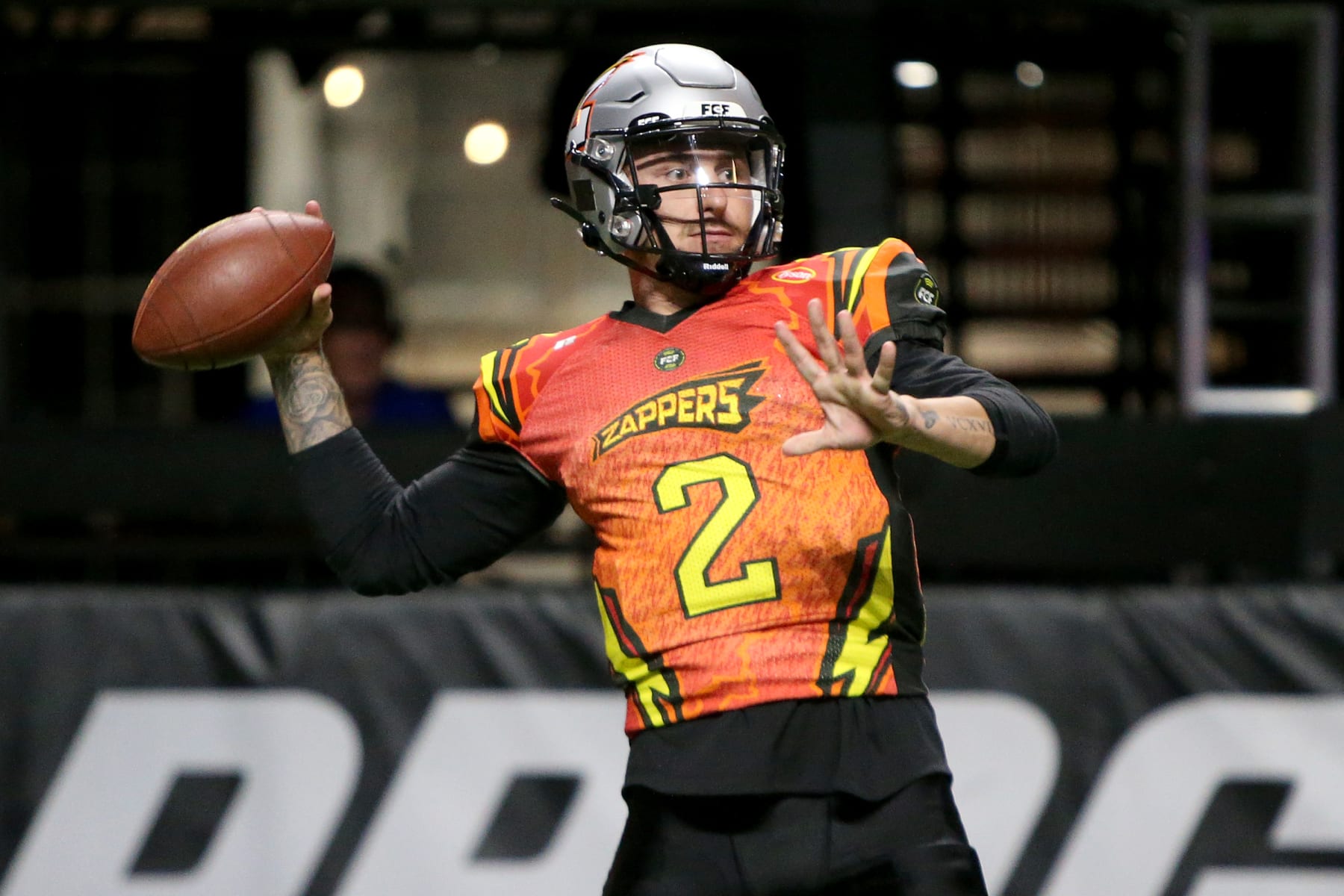 ATLANTA, GEORGIA - JUNE 04: Johnny Manziel #2 of the Zappers throws a pass during the second half against the Shoulda Been Stars during Fan Controlled Football Season v2.0 - Playoffs on June 04, 2022 in Atlanta, Georgia. (Photo by Brett Davis/Fan Controlled Football/Getty Images)