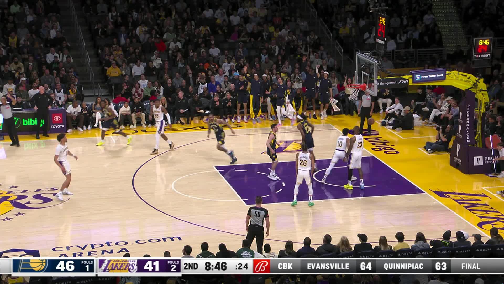 Pacers Go on 10-0 Run vs. Lakers | Highlights and Live Video