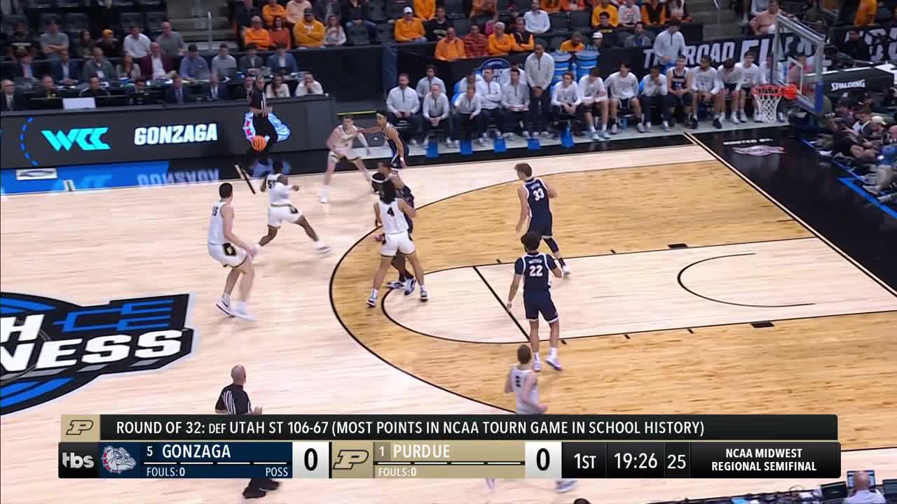 Zach Edey Sweet 16 First Half