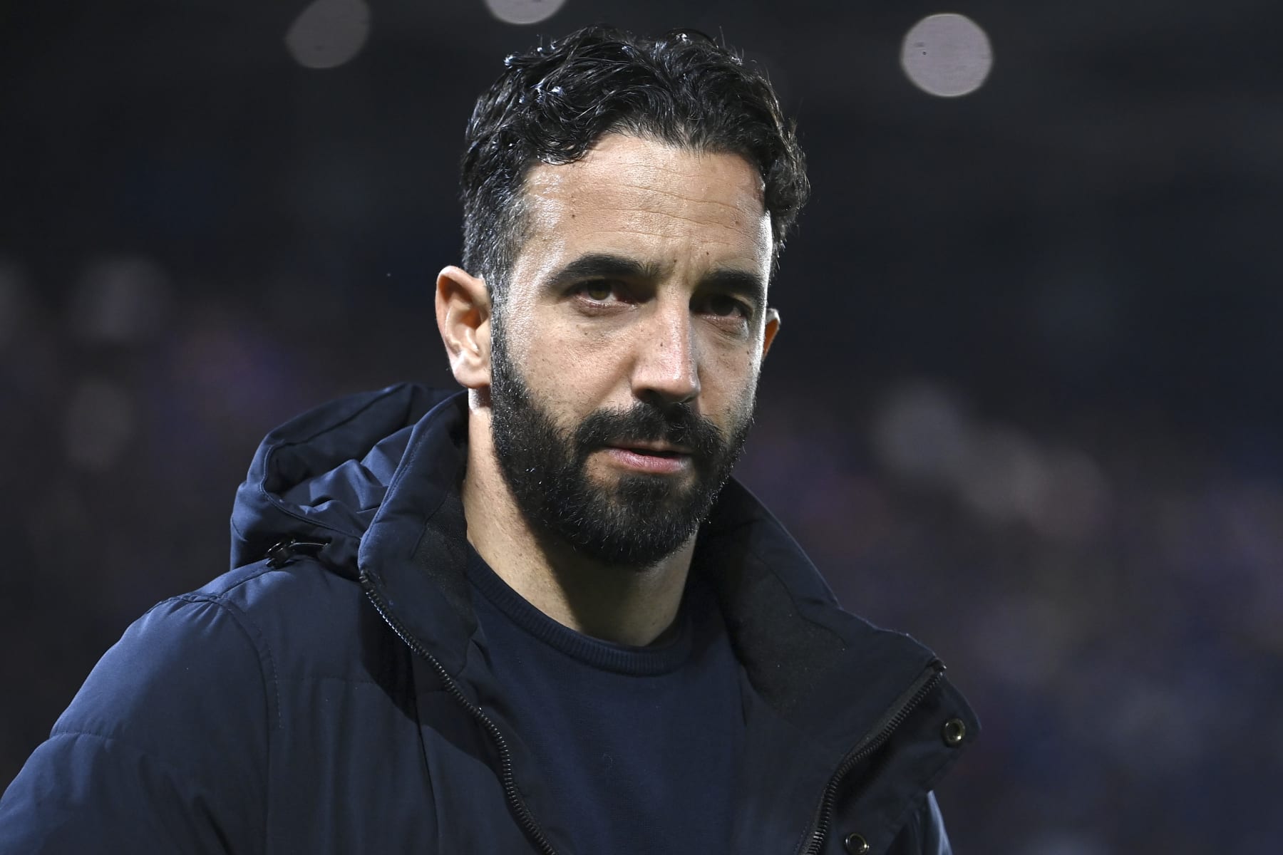 BERGAMO, ITALY, MARCH 14:
Ruben Amorim, head coach of Sporting CP, arrives for the Europa League round of 16 second leg football match between Atalanta and Sporting CP at the Stadio di Bergamo, in Bergamo, Italy, on March 14, 2024. (Photo by Isabella Bonotto/Anadolu via Getty Images)