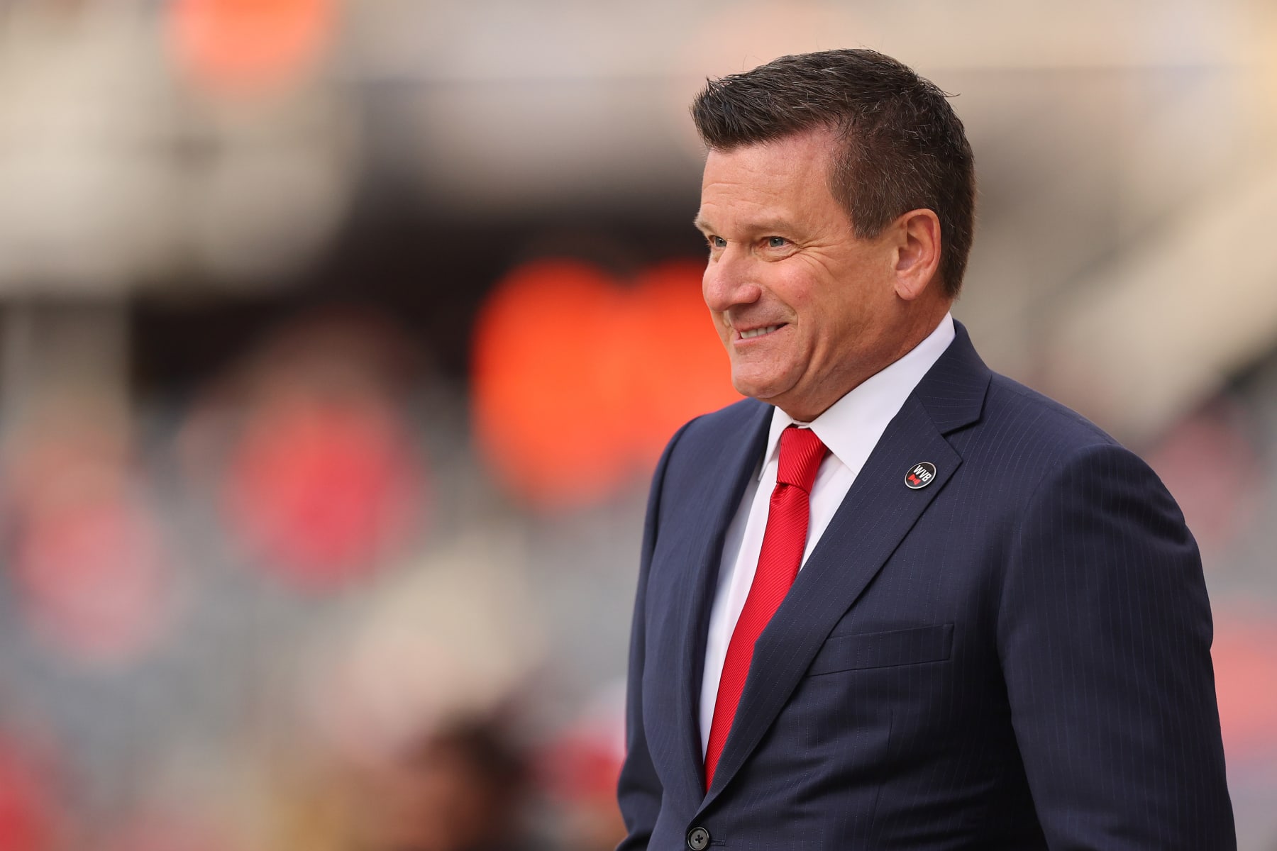 CHICAGO, ILLINOIS - DECEMBER 24: Arizona Cardinals owner Michael Bidwill looks on before the game between the Arizona Cardinals and the Chicago Bears at Soldier Field on December 24, 2023 in Chicago, Illinois. (Photo by Michael Reaves/Getty Images)