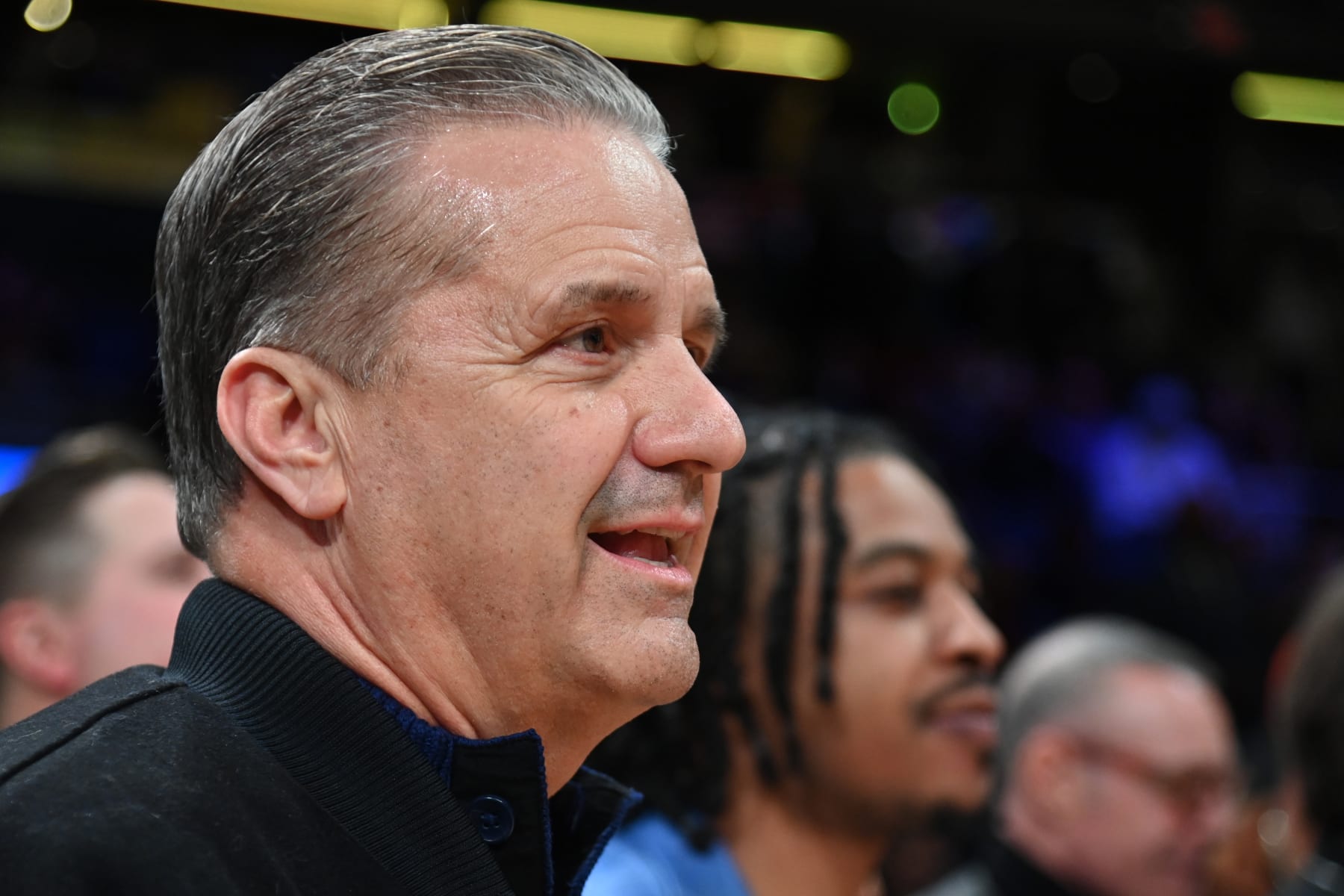 INDIANAPOLIS, IN - FEBRUARY 18: John Calipari of the University of Kentucky during the NBA All-Star Game as part of NBA All-Star Weekend on Sunday, February 18, 2024 at Gainbridge Fieldhouse in Indianapolis, Indiana. NOTE TO USER: User expressly acknowledges and agrees that, by downloading and/or using this Photograph, user is consenting to the terms and conditions of the Getty Images License Agreement. Mandatory Copyright Notice: Copyright 2024 NBAE (Photo by Chris Schwegler/NBAE via Getty Images)