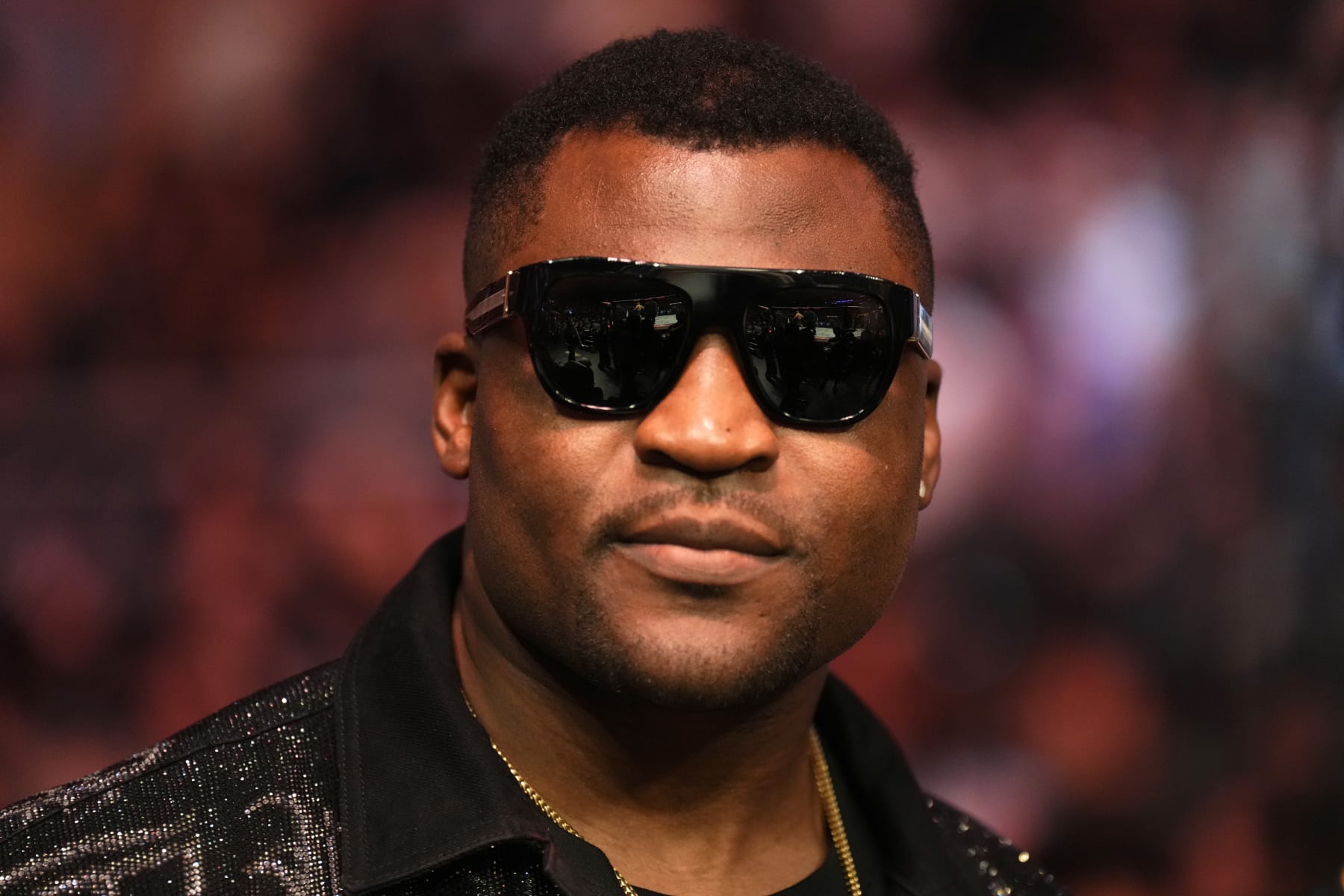NEW YORK, NEW YORK - NOVEMBER 12: UFC Heavyweight Champion Francis Ngannou is seen in attendance during the UFC 281 event at Madison Square Garden on November 12, 2022 in New York City. (Photo by Chris Unger/Zuffa LLC)