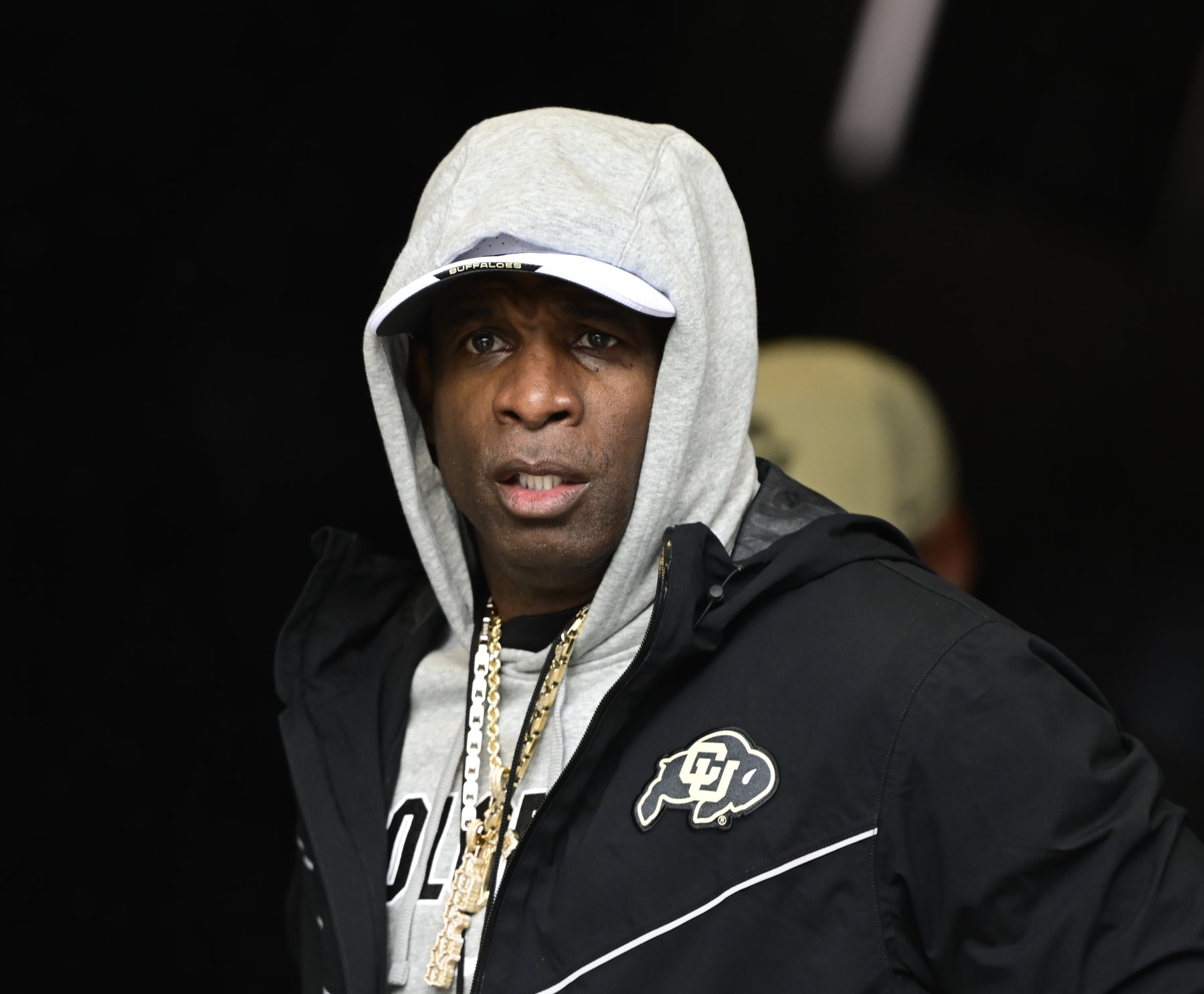 BOULDER, CO - APRIL 27: Colorado Buffaloes head coach Deion Sanders before taking the field during the Black and Gold spring game at Folsom Field in Boulder, Colorado on Saturday, April 27, 2024. (Photo by Andy Cross/The Denver Post)