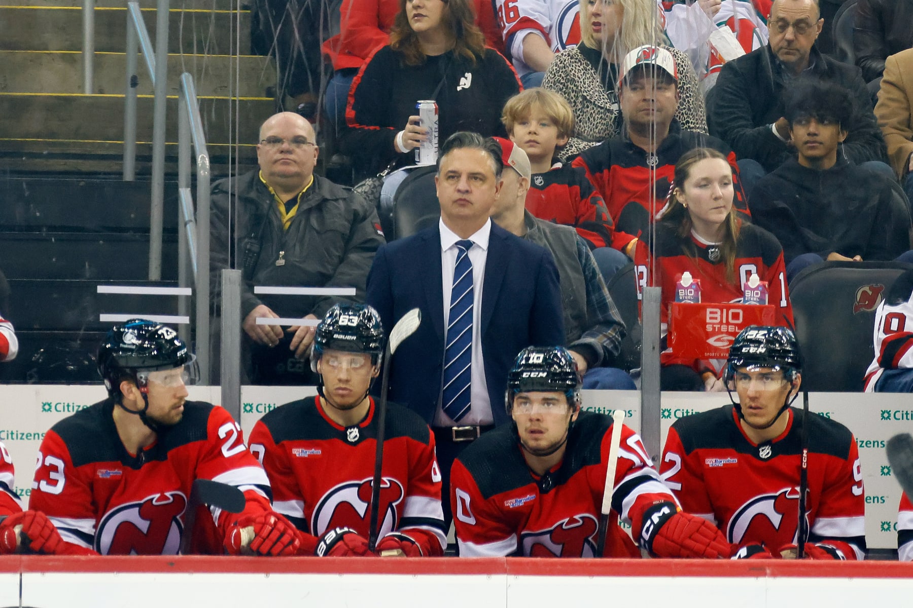 New Jersey Devils interim head coach Travis Green