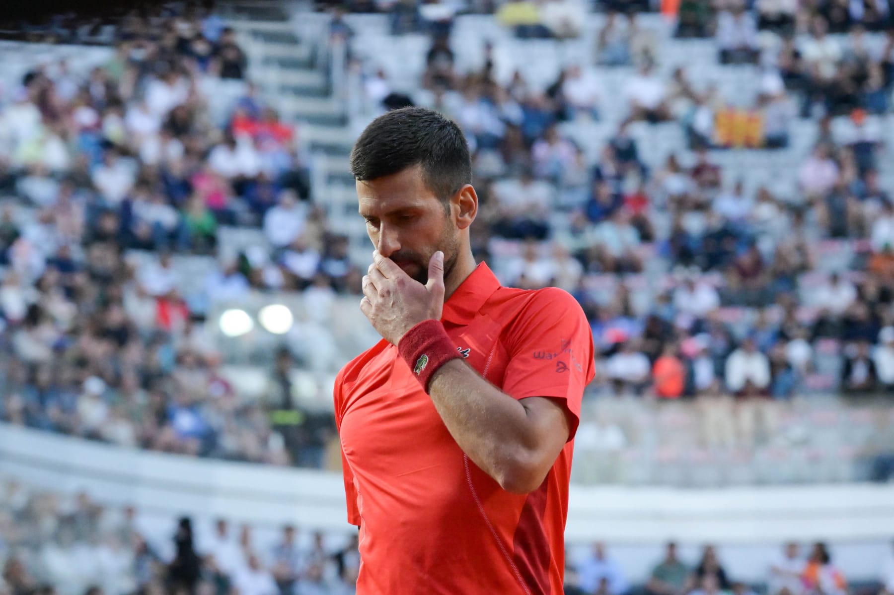 Novak Djokovic Hit The Head With A Water Bottle That Fell From The Stands After The Win