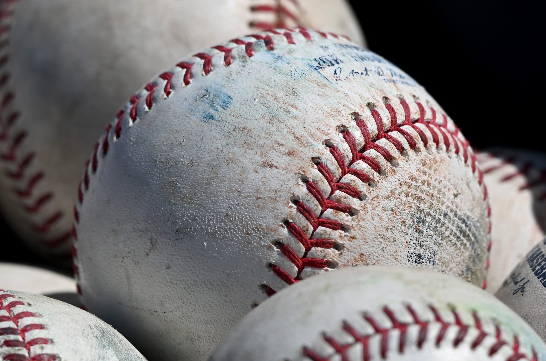 BALTIMORE, MARYLAND - APRIL 13: A view of baseballs in a bag on the field before the game between the Baltimore Orioles and the Milwaukee Brewers at Oriole Park at Camden Yards on April 13, 2024 in Baltimore, Maryland. (Photo by G Fiume/Getty Images)