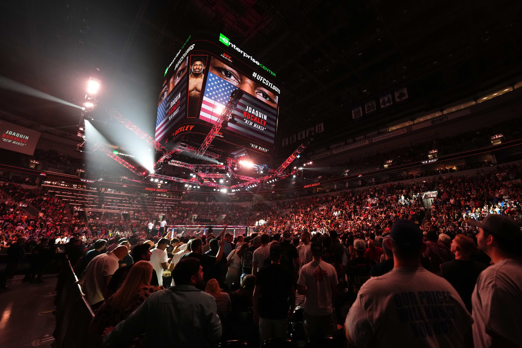 ST LOUIS, MISSOURI - MAY 11: A general view of the arena during the UFC Fight Night event at Enterprise Center on May 11, 2024 in St Louis, Missouri. (Photo by Josh Hedges/Zuffa LLC via Getty Images)