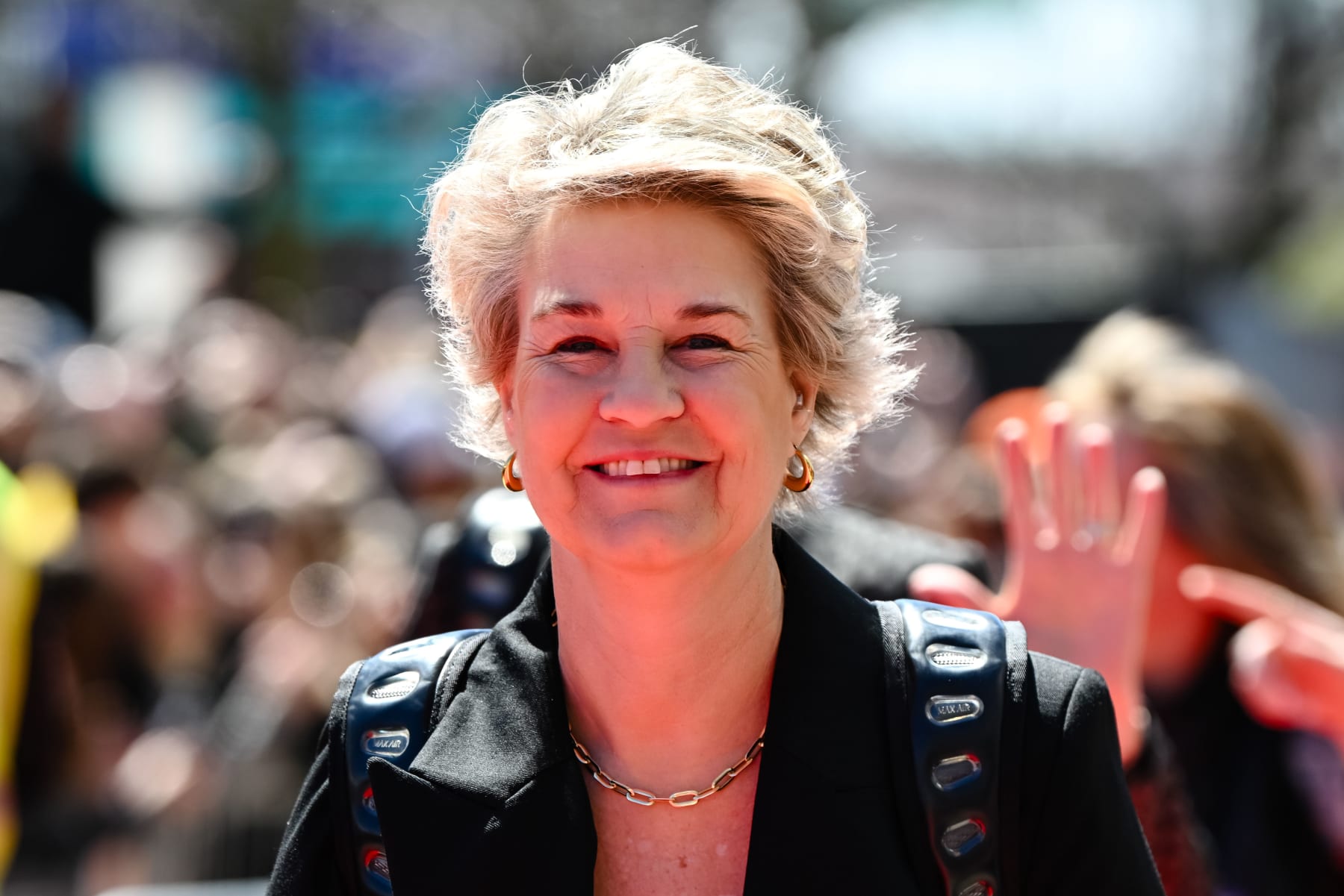 CLEVELAND, OH - APRIL 7: Head coach Lisa Bluder of the Iowa Hawkeyes arrives prior to a game at the 2024 NCAA Women's Basketball Tournament championship game between Iowa and South Carolina at Rocket Mortgage FieldHouse on April 7, 2024 in Cleveland, Ohio. (Photo by Thien-An Truong/ISI Photos/Getty Images)