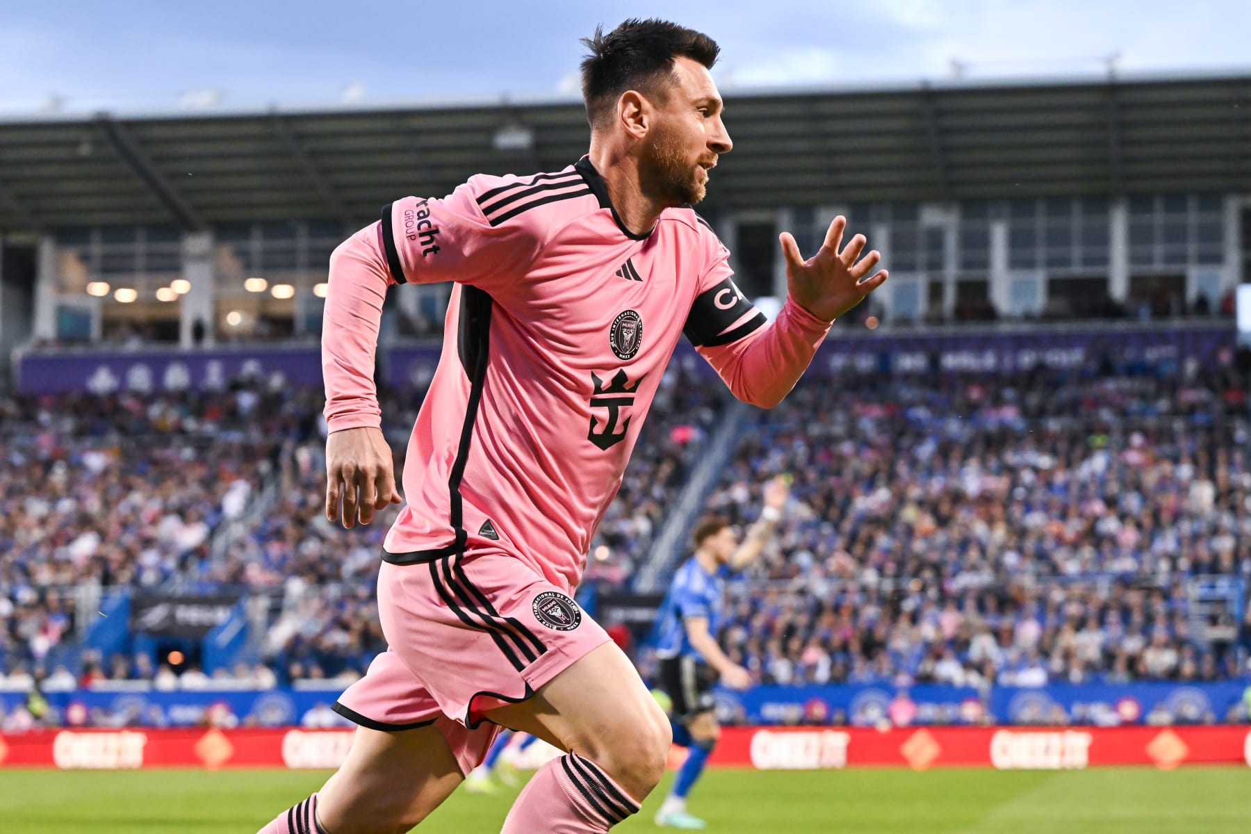 MONTREAL, CANADA - MAY 11: Lionel Messi #10 of Inter Miami runs the field in the game against CF Montréal during the first half at Saputo Stadium on May 11, 2024 in Montreal, Quebec, Canada. Inter Miami defeated CF Montréal 3-2. (Photo by Minas Panagiotakis/Getty Images)