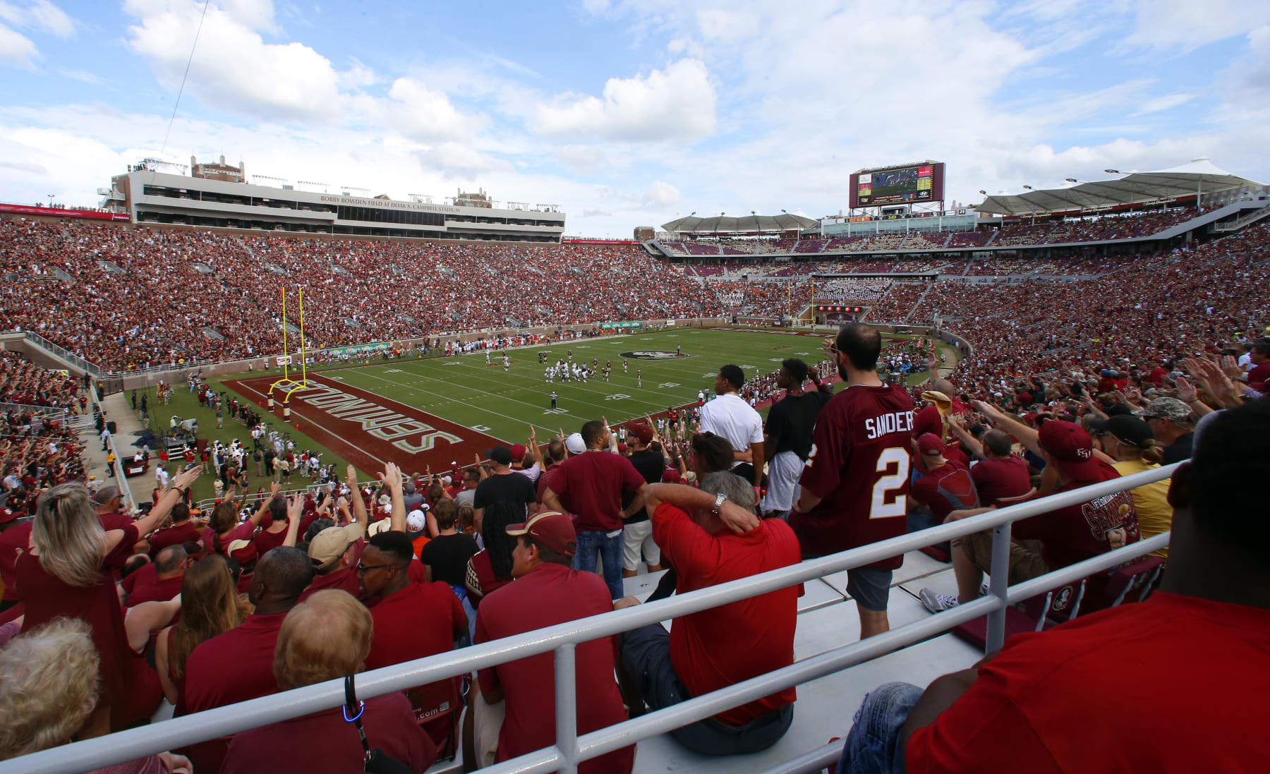 TALLAHASSEE, FL - OCTOBER 7:   Doak S. Campbell Stadium  during the first half of an NCAA football game at Doak S. Campbell Stadium on October 7, 2017 in Tallahassee, Florida. (Photo by Butch Dill/Getty Images)