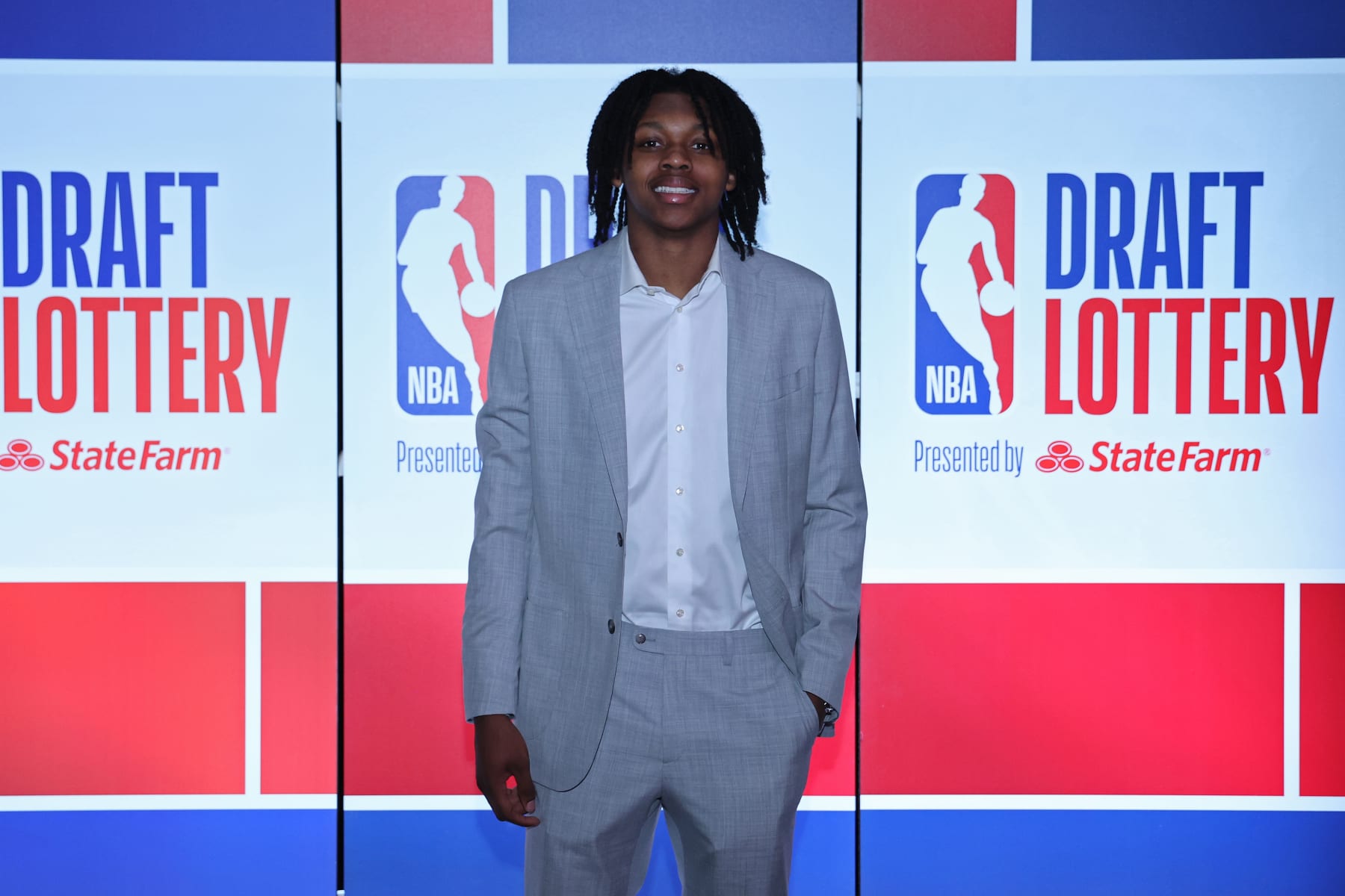 CHICAGO, IL - MAY 12 : Carlton Carrington poses for a photograph during the 2024 NBA Draft Lottery on May 12, 2024 at McCormick Convention Center in Chicago, Illinois. NOTE TO USER: User expressly acknowledges and agrees that, by downloading and or using this photograph, User is consenting to the terms and conditions of the Getty Images License Agreement. Mandatory Copyright Notice: Copyright 2024 NBAE (Photo by Jeff Haynes/NBAE via Getty Images)