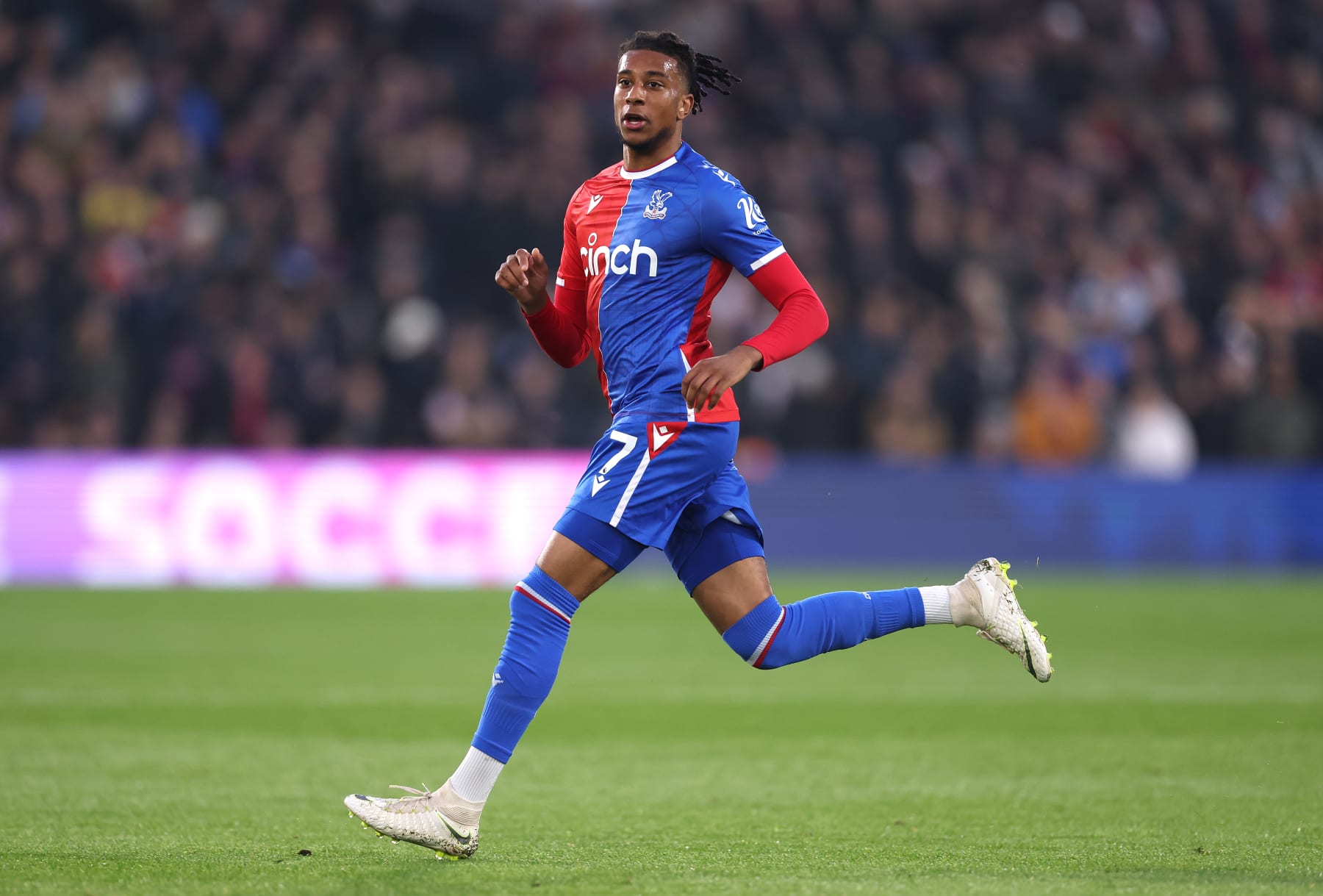 LONDON, ENGLAND - MAY 06: Michael Olise of Crystal Palace during the Premier League match between Crystal Palace and Manchester United at Selhurst Park on May 06, 2024 in London, England. (Photo by Alex Pantling/Getty Images) (Photo by Alex Pantling/Getty Images)