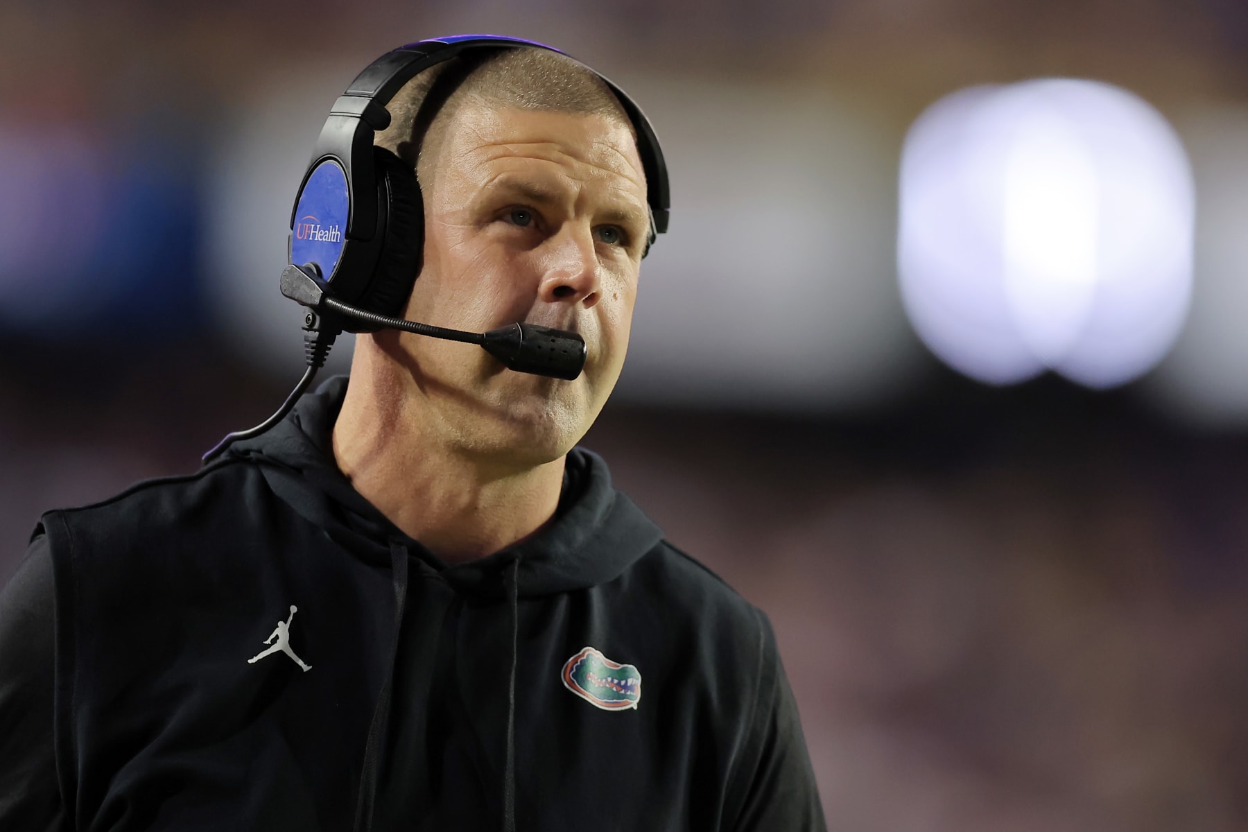 BATON ROUGE, LOUISIANA - NOVEMBER 11: Head coach Billy Napier of the Florida Gators reacts against the LSU Tigers during a game at Tiger Stadium on November 11, 2023 in Baton Rouge, Louisiana. (Photo by Jonathan Bachman/Getty Images)